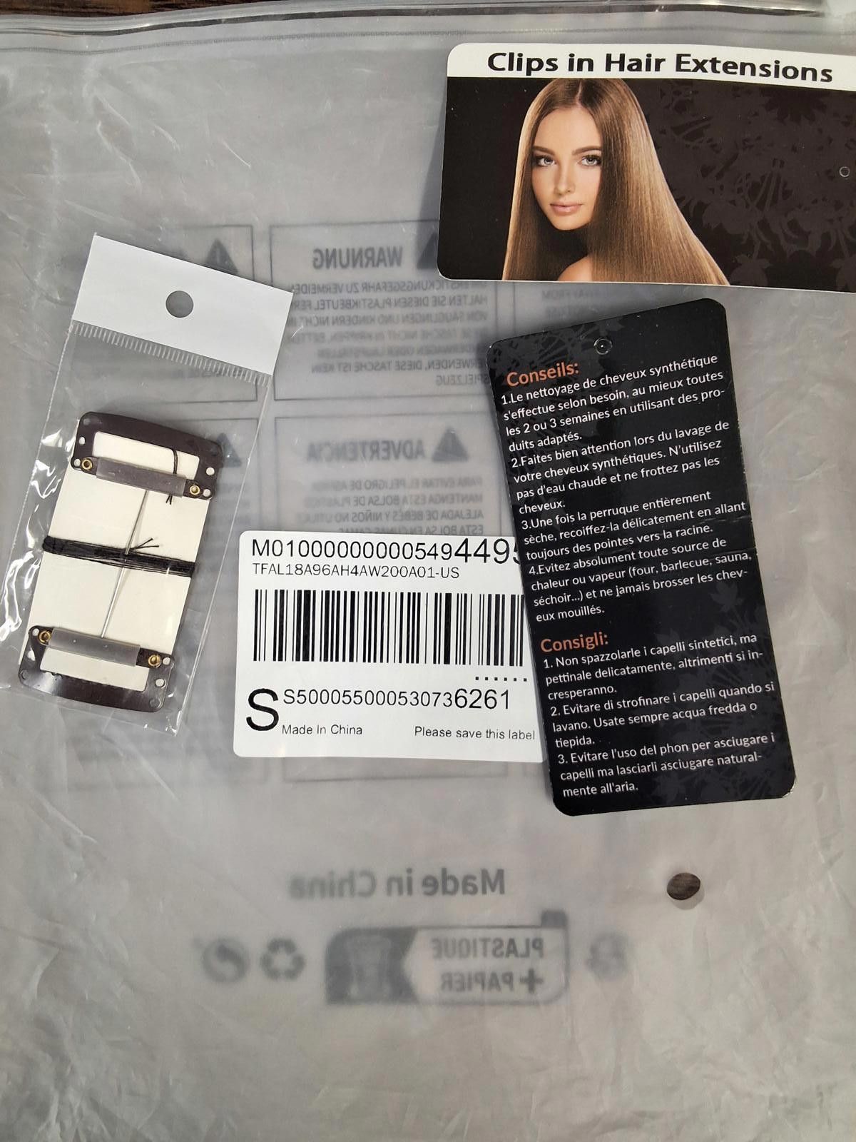 The Unbranded Brand Natural Blonde Clip-In Hair Extensions Wig - Stylish & Easy Size ONE SIZE - 5 Thumbnail