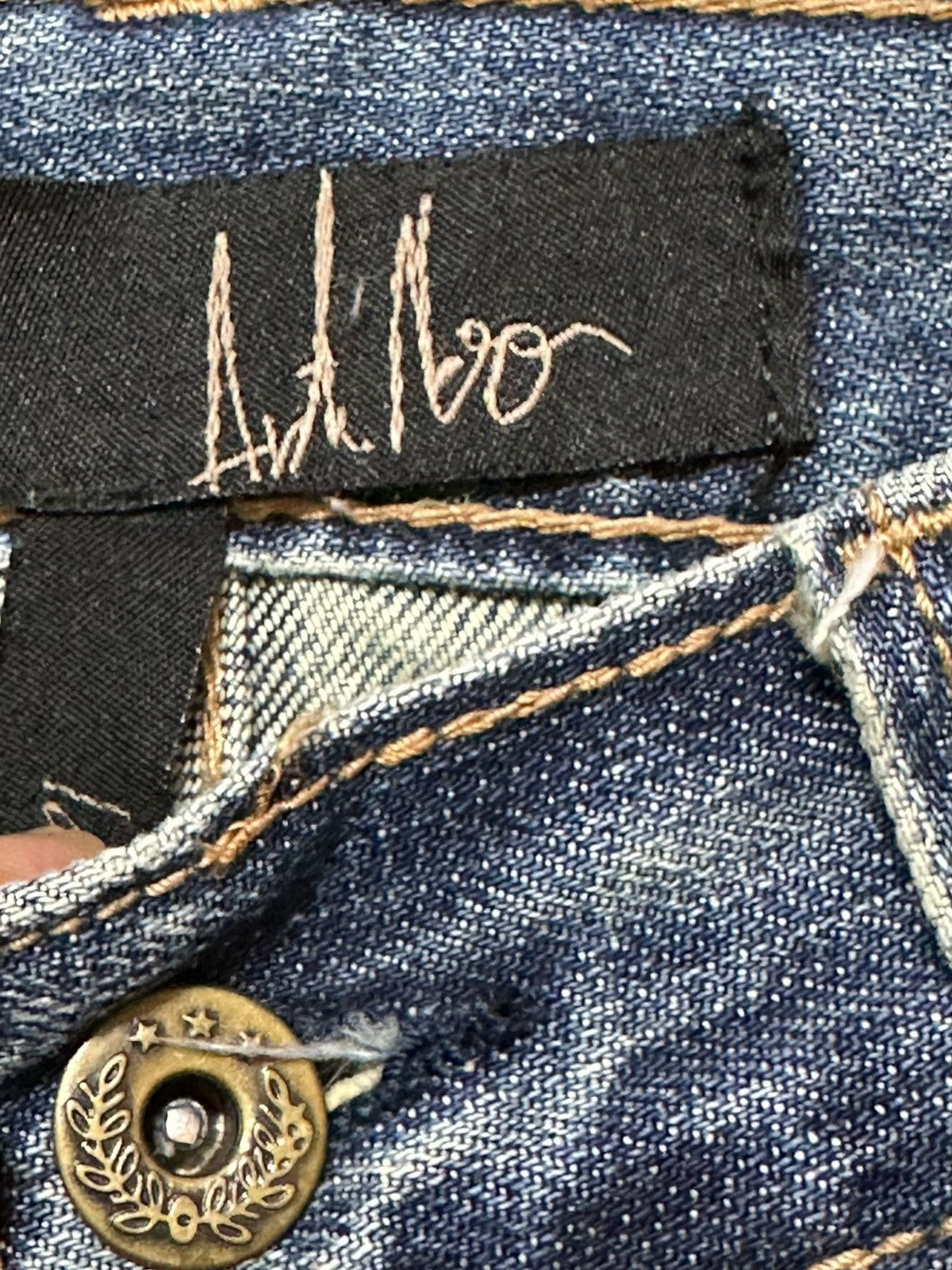 Untitled Artworks Vintage Art Works Sashiko Style Distressed Denim Size US 32 / EU 48 - 9 Thumbnail