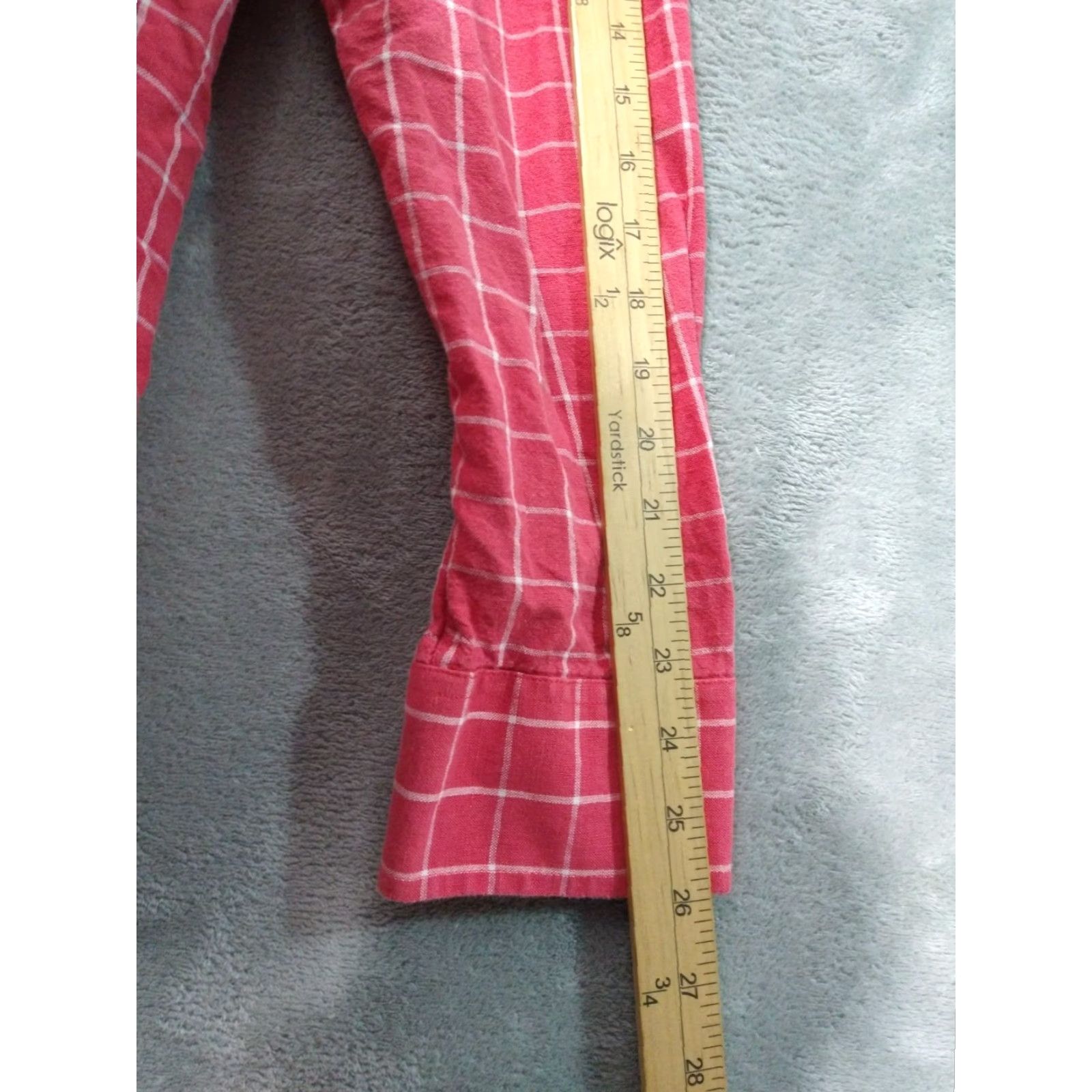 Banana Republic VINTAGE Banana Republic Shirt Mens XL Red Plaid Linen Blend Long Sleeve Button- Down Size US XL / EU 56 / 4 - 6 Thumbnail