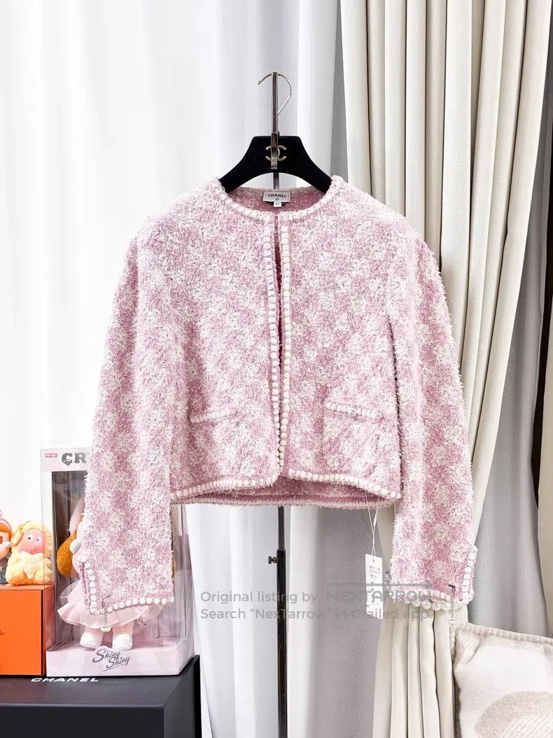 Chanel Chanel Plaid checkerboard checkered diamond buckle long-sl Size S / US 4 / IT 40 - 1 Thumbnail
