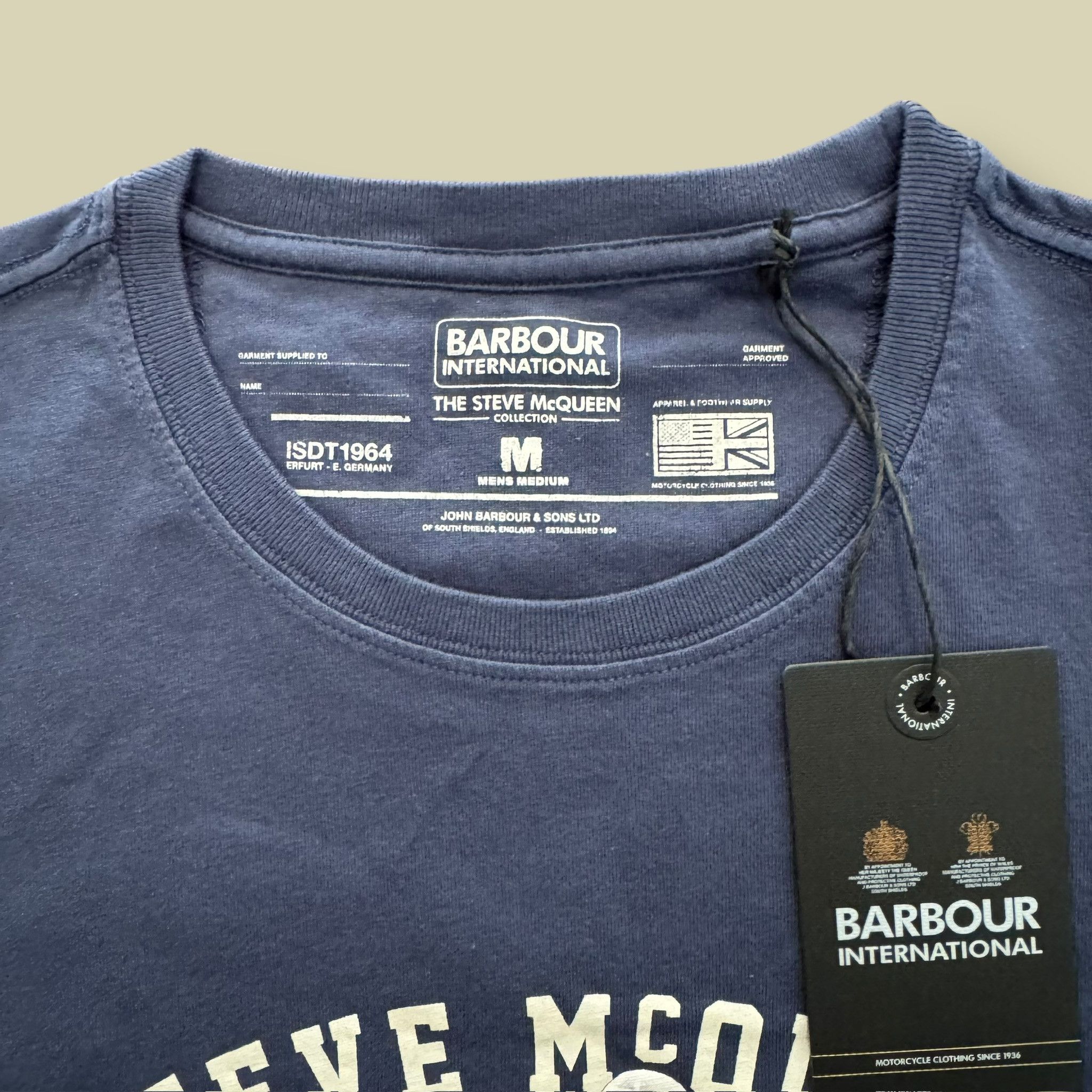 Barbour Barbour International Steve McQueen T-shirt Blue Size US M / EU 48-50 / 2 - 2 Thumbnail