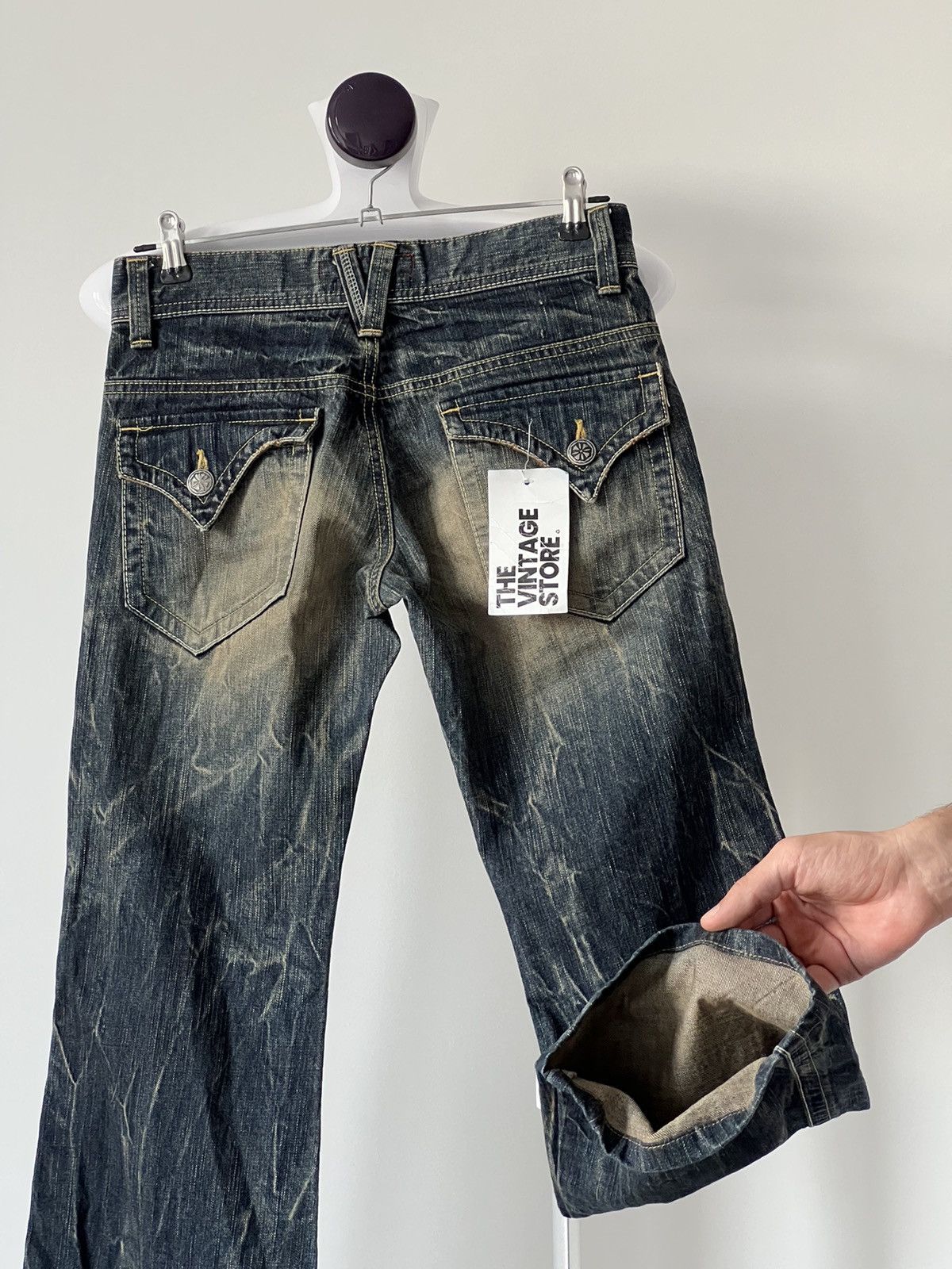 Japanese Brand P627 ET/ET BOITE FLARED DENIM MADE IN JAPAN Size US 30 / EU 46 - 15 Thumbnail