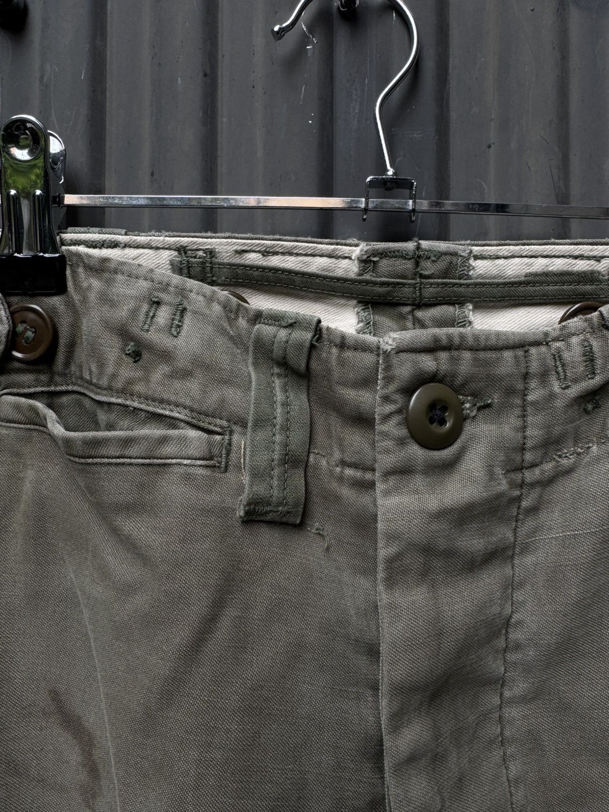 Vintage Vintage 32 U.S. Army Twill Trousers — Faded OG-107 Green Size US 30 / EU 46 - 3 Thumbnail