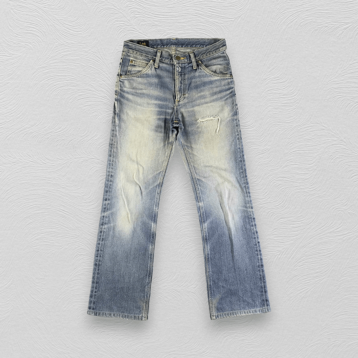 Lee Vintage Lee Flare Jeans Ripped Faded Blue KJ2531 Size US 29 - 1 Thumbnail