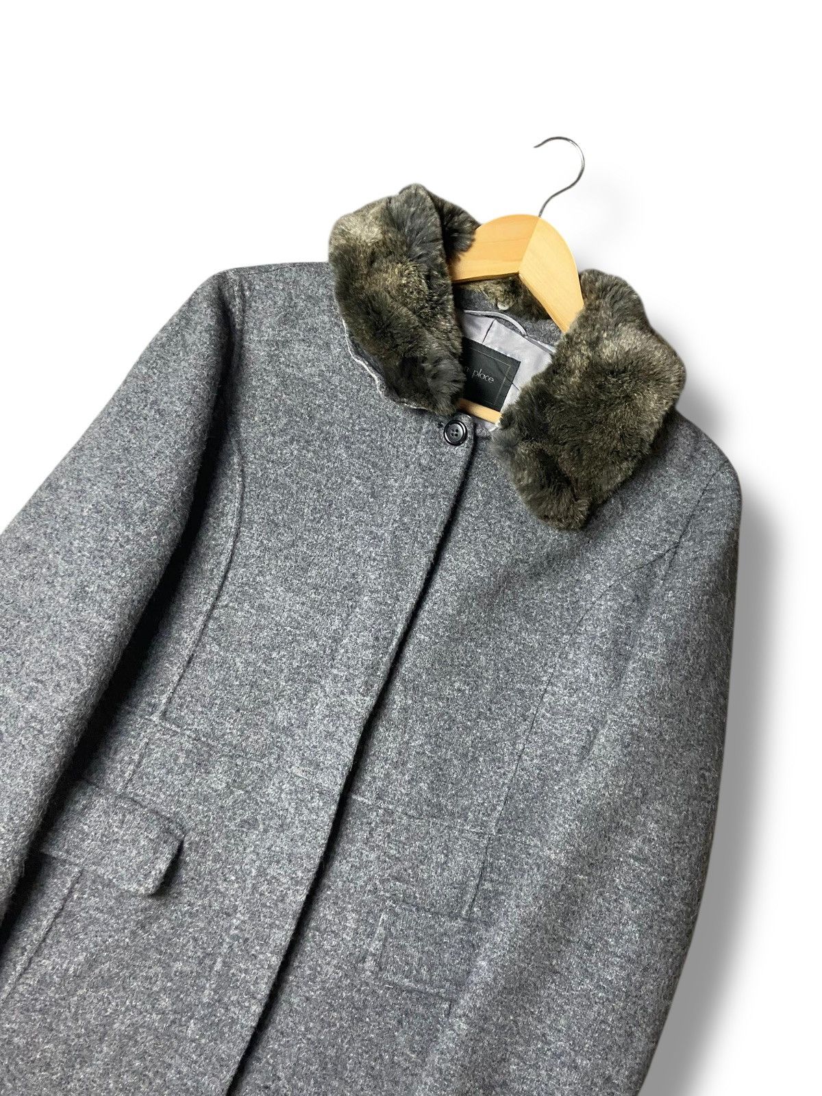Designer × Japanese Brand × Vintage PEYTON PLACE Brand Fur Collared Long Coat (127) Size US XXS / EU 40 - 7 Thumbnail