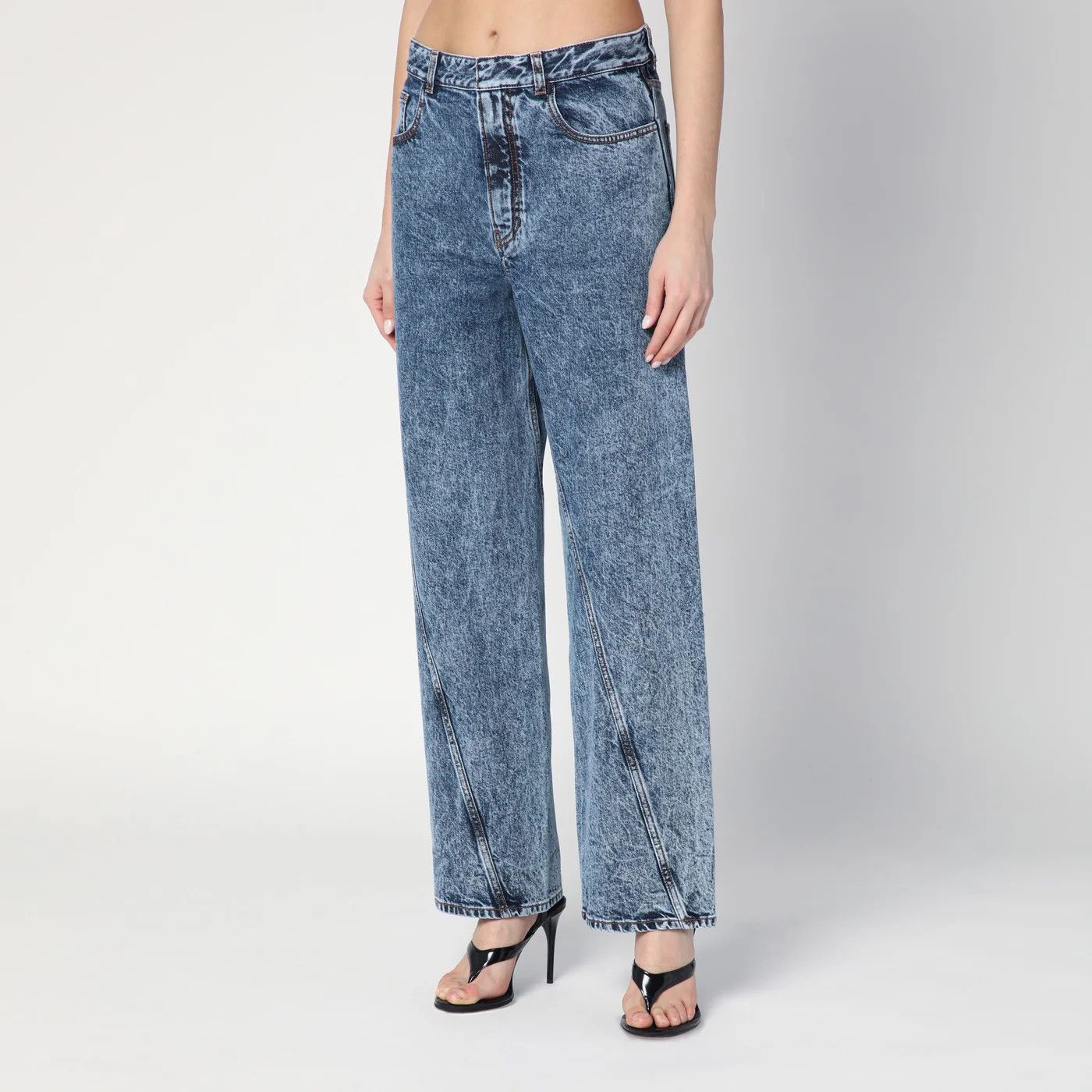 Alaia o1d2blof0426 Denim Jeans in Blue Size 27" / US 4 / IT 40 - 2 Thumbnail