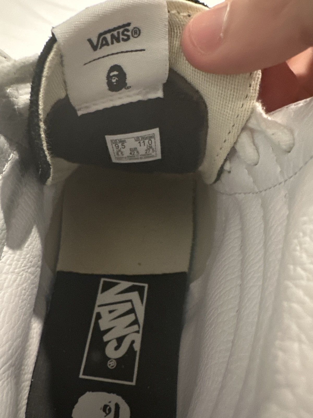 Bape × Vans BAPE VANS SK-8 HI BLACK SIZE 9.5 Size US 9.5 / EU 42-43 - 5 Thumbnail