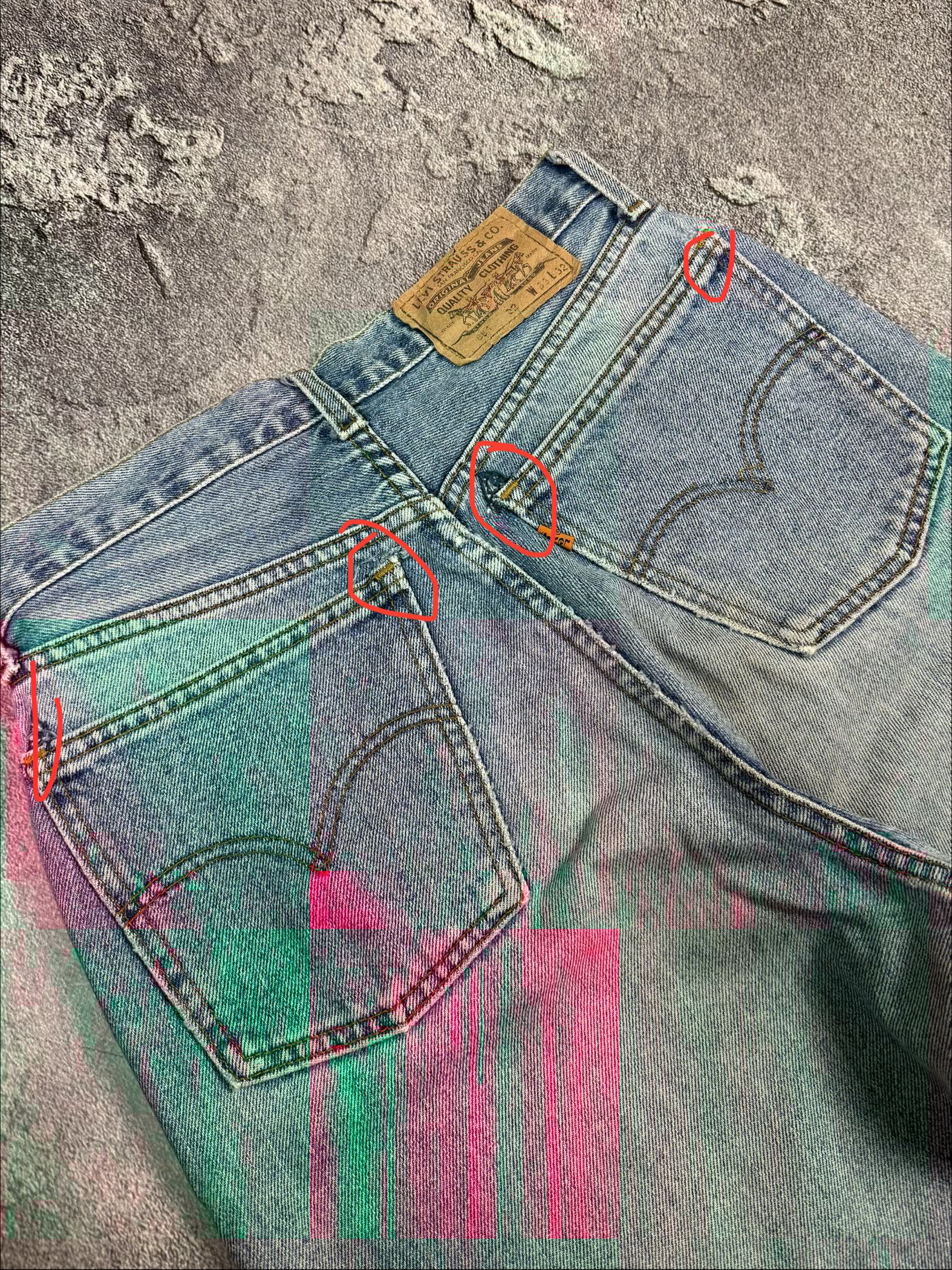Levi's Vintage 90s Levi's 861 Stone Washed Orange Tab Jeans Y2K Size US 30 / EU 46 - 4 Thumbnail
