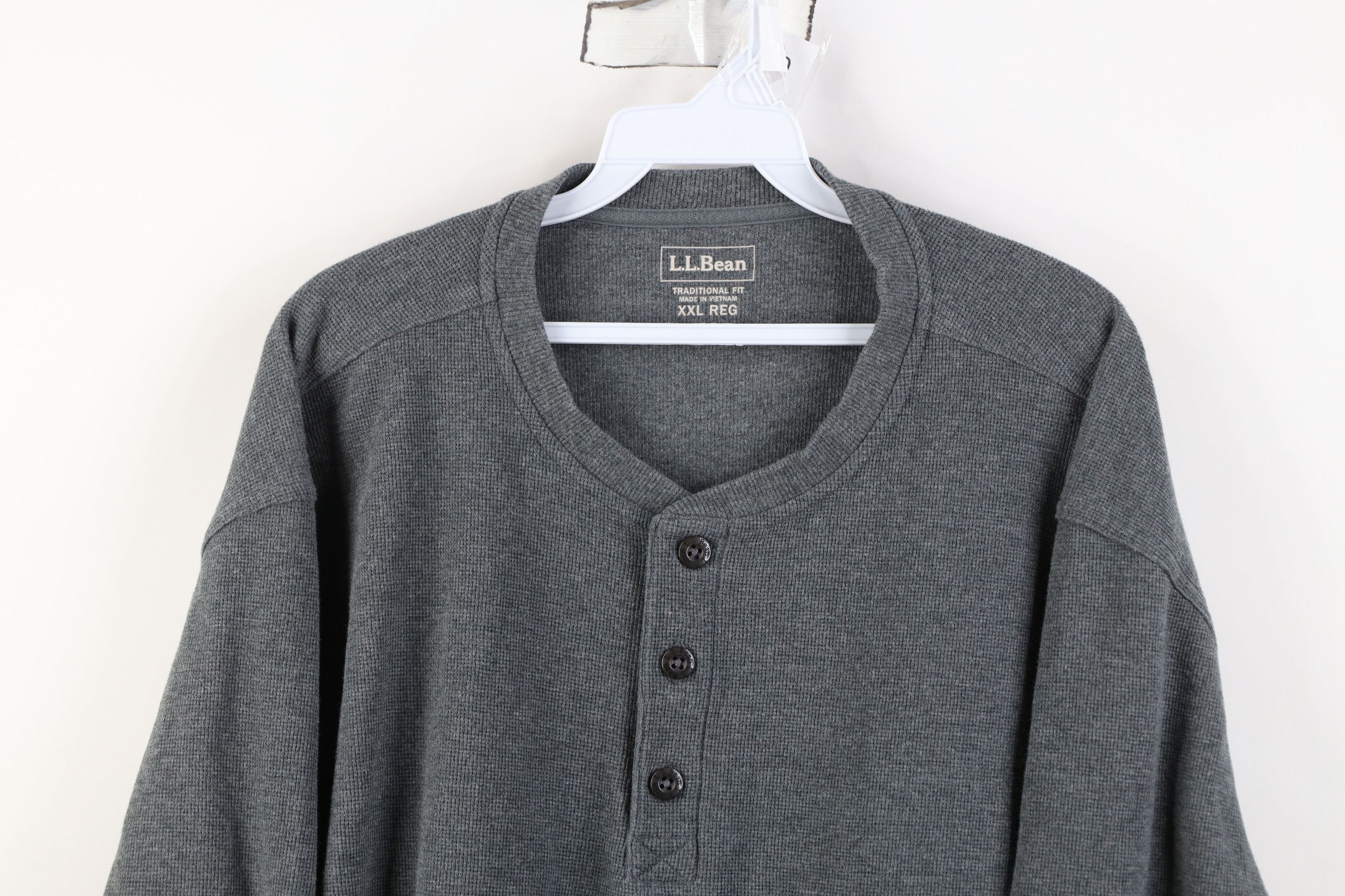 L.L. Bean Vintage LL Bean Waffle Knit Long Sleeve Henley T-Shirt Size US XXL / EU 58 / 5 - 2 Thumbnail