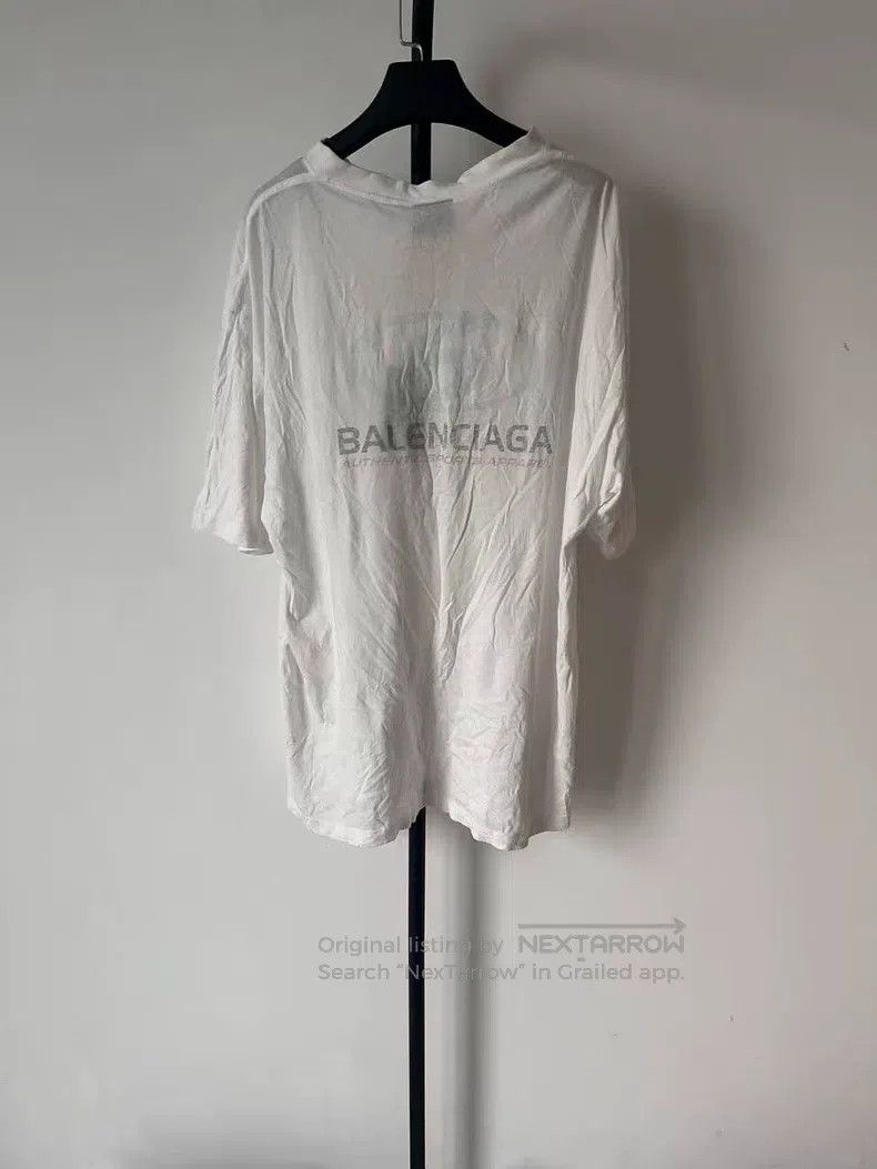 Balenciaga Balenciaga Distressed Blue Logo Letter Pattern Printed Rou Size US S / EU 44-46 / 1 - 2 Thumbnail