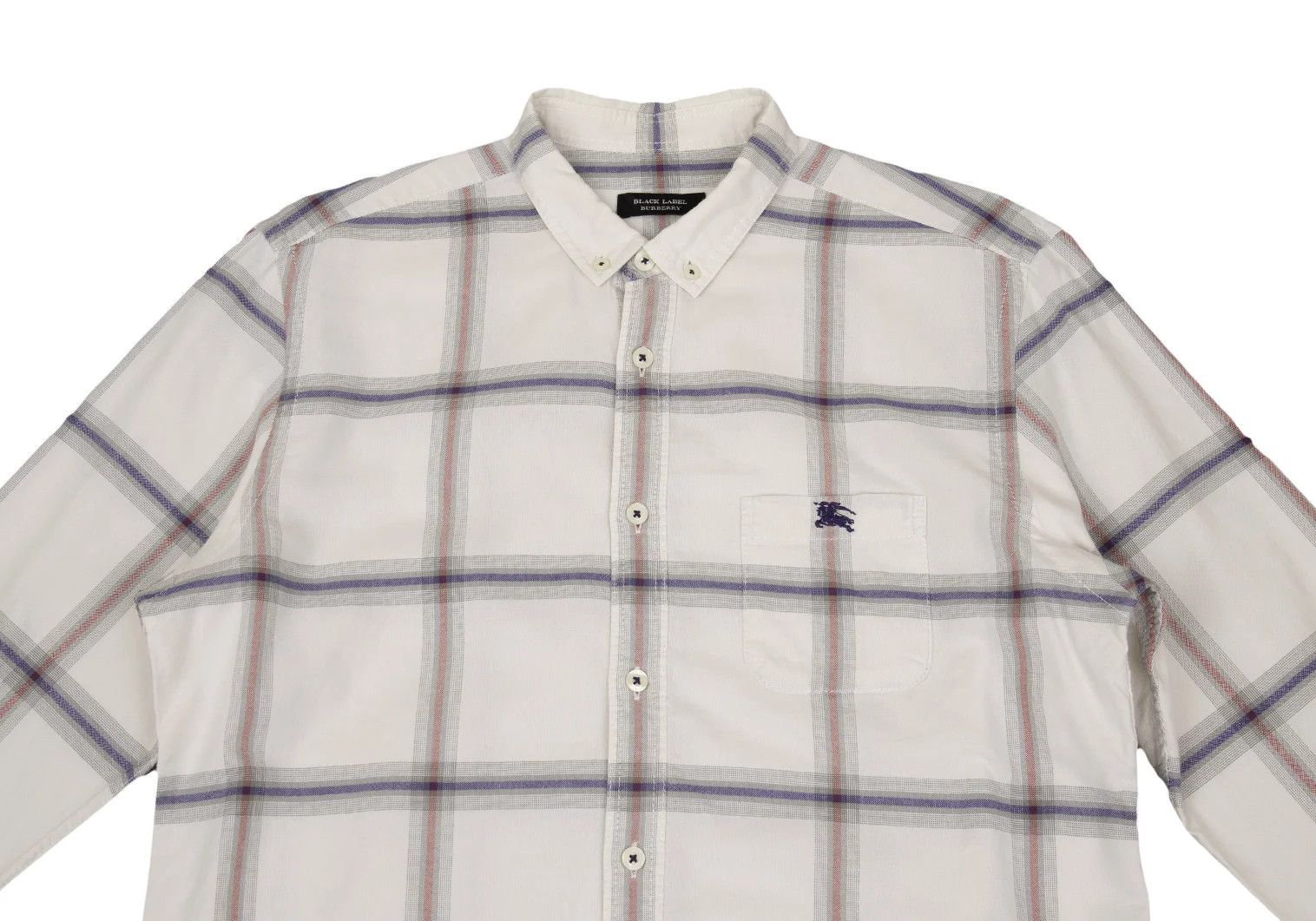 Burberry Check Button-Down Shirt in Light Gray with Check Pattern Size US M / EU 48-50 / 2 - 2 Thumbnail