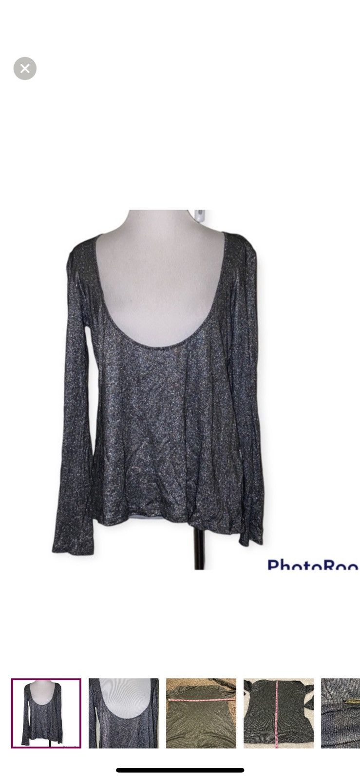 Rebecca Minkoff Rebecca minkoff sparkle deep scoopneck top Size L / US 10 / IT 46 - 1 Thumbnail
