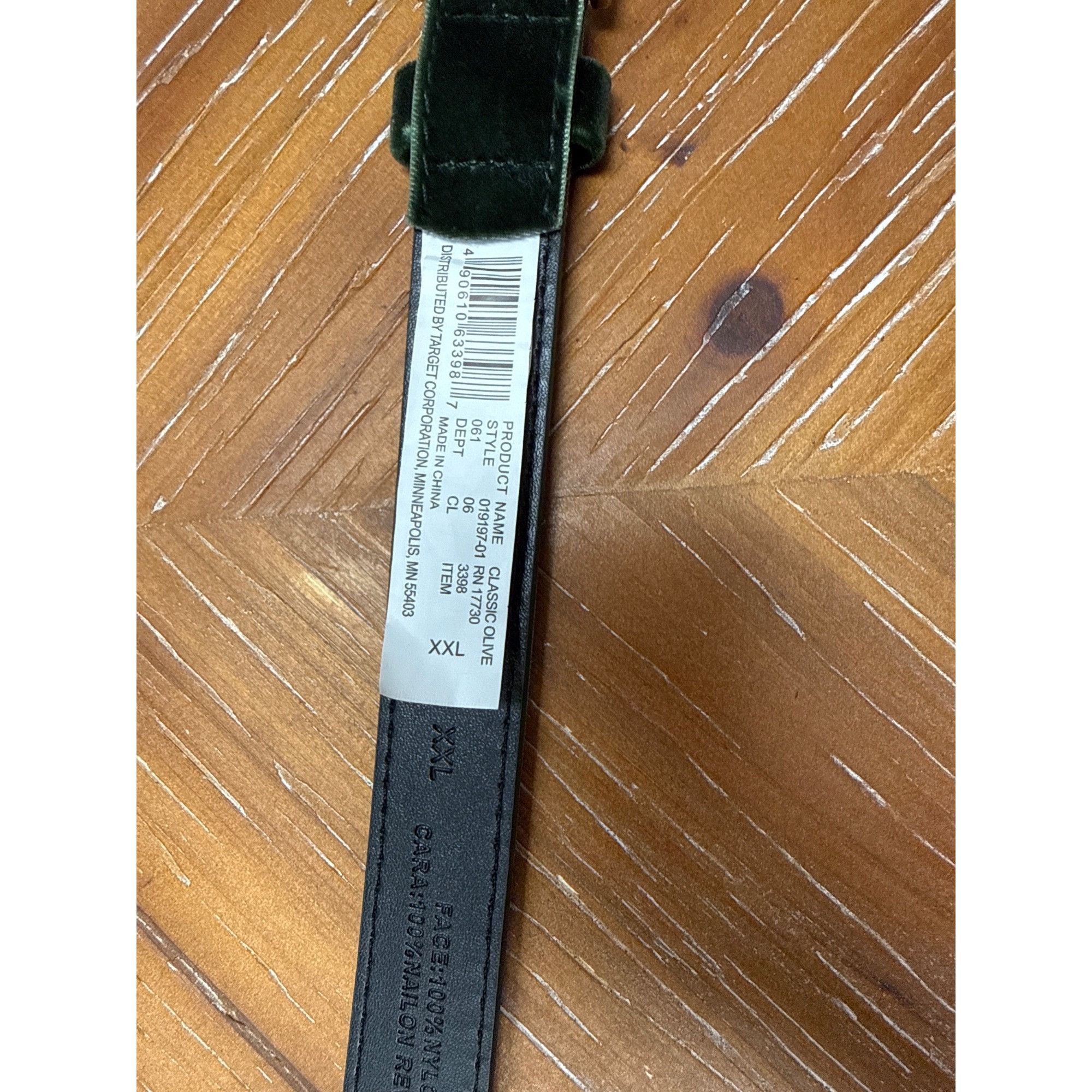 Other Classic Olive Green Velvet Belt XXL A New Day Gold Buckle Ad Size ONE SIZE - 4 Thumbnail