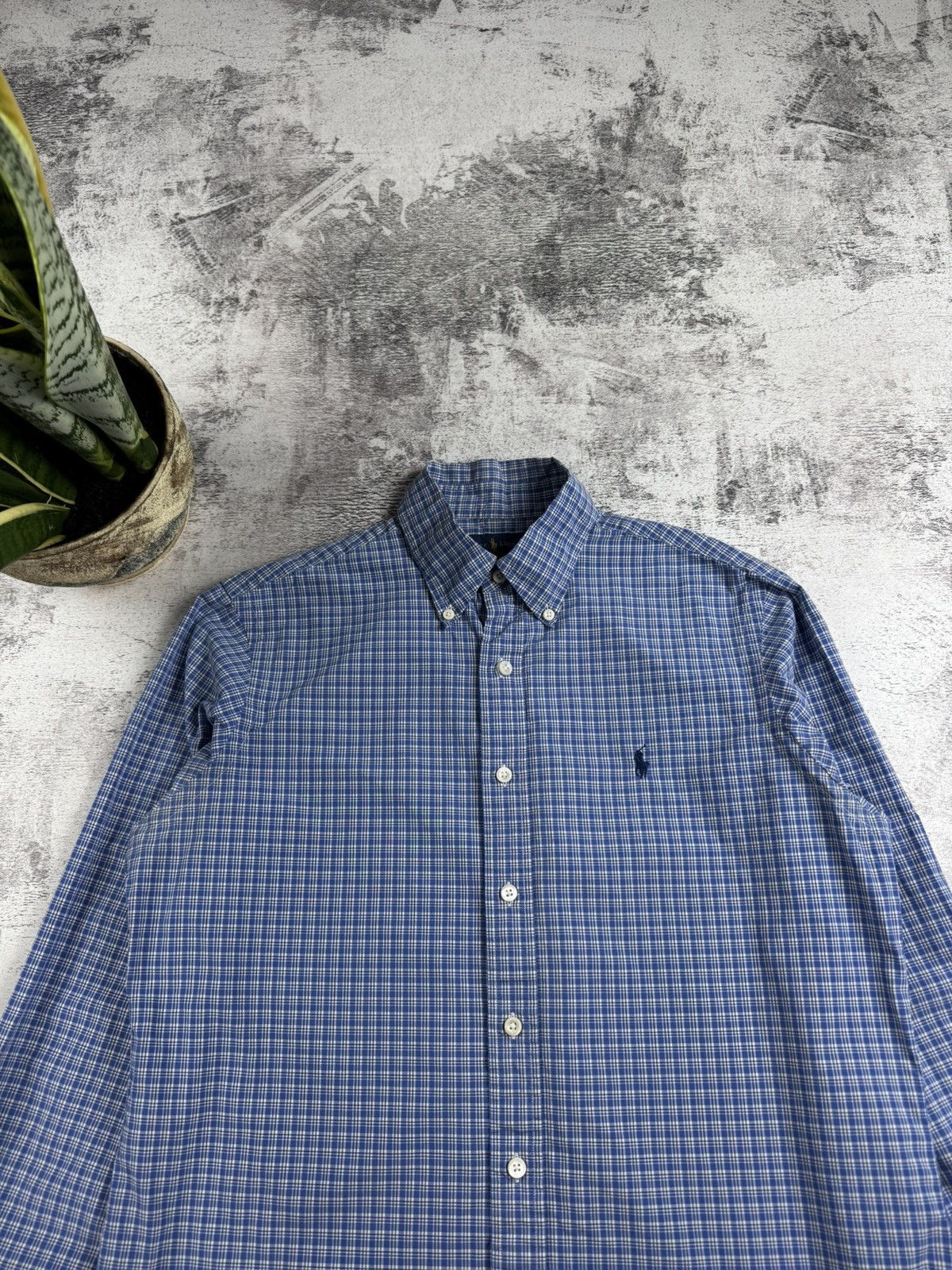 Polo Ralph Lauren Polo Ralph Lauren M Checked 120’s 2-ply Button Blue Men’s Plaid LongSleeve Shirt Size US M / EU 48-50 / 2 - 5 Thumbnail