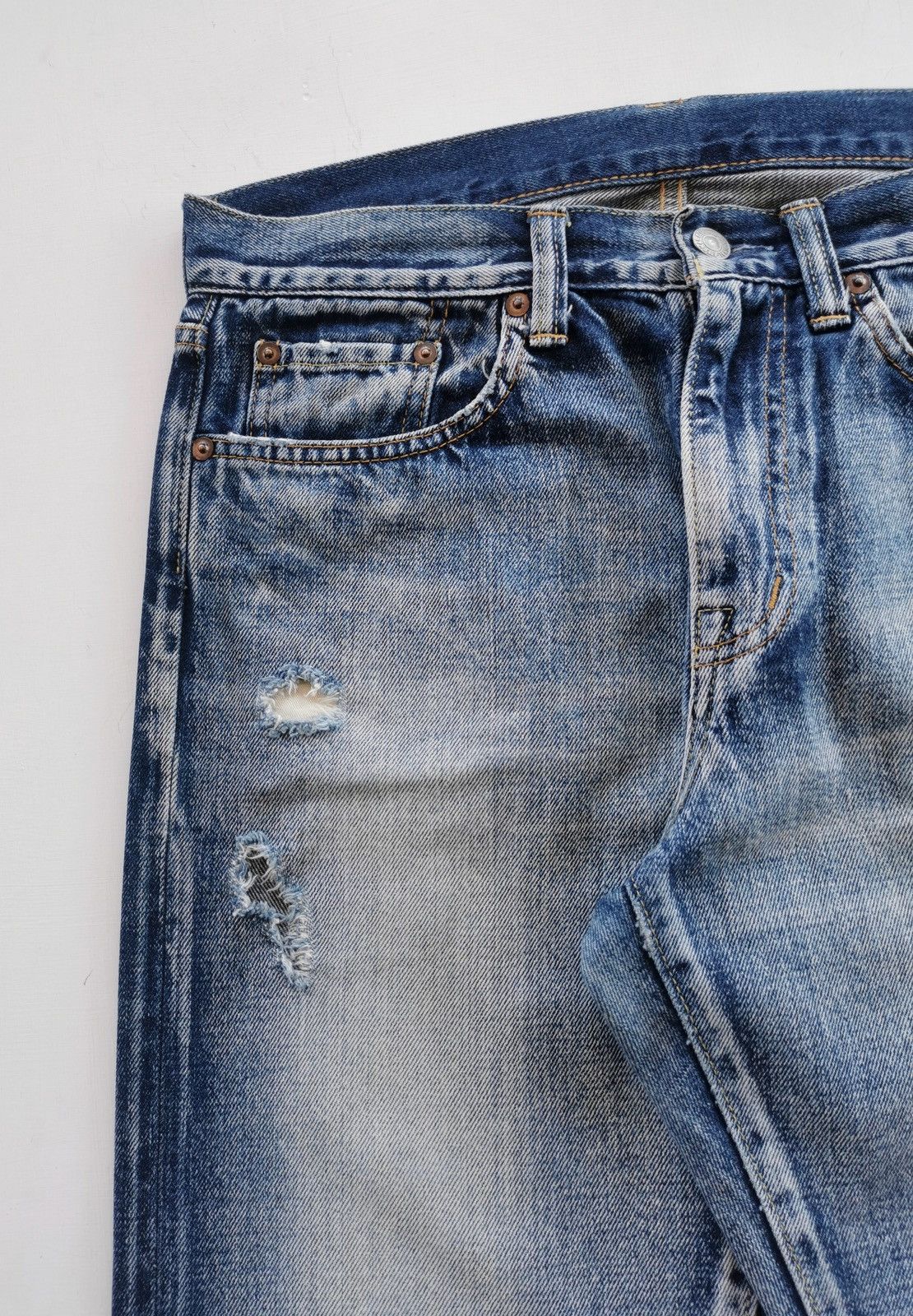 Eternal Eternal Japan Deep Blue Distressed Denim Short Size US 30 / EU 46 - 4 Thumbnail