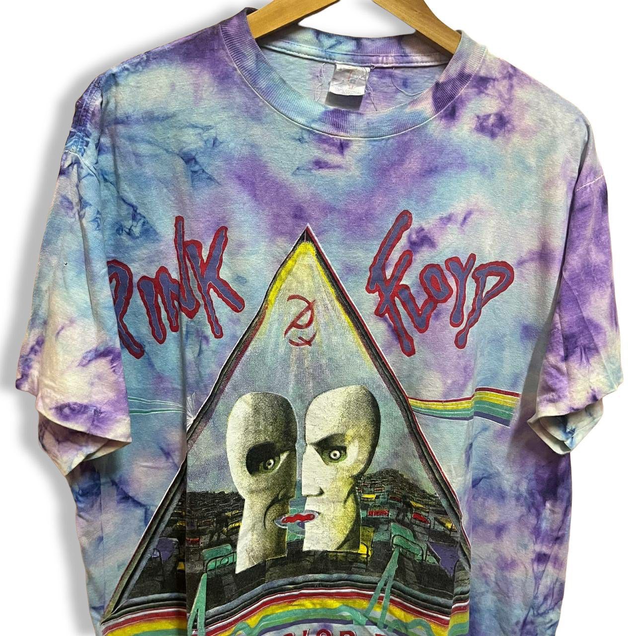 Band Tees Vintage 1994 Pink Floyd The Division Bell Tie Dye T Shirt Size US L / EU 52-54 / 3 - 3 Thumbnail