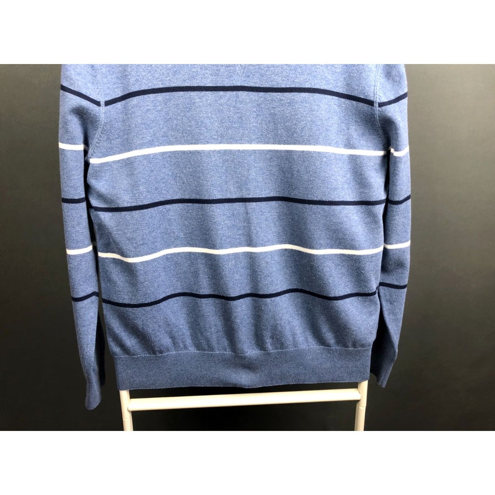 Brooks Brothers Brooks Brothers Sweater Mens Pullover Crew Neck Long Sleeve Striped Blue 100% Cotton M Knit Ribbed Hem Cuffs Tight-Knit Classic Pattern Size US M / EU 48-50 / 2 - 5 Thumbnail