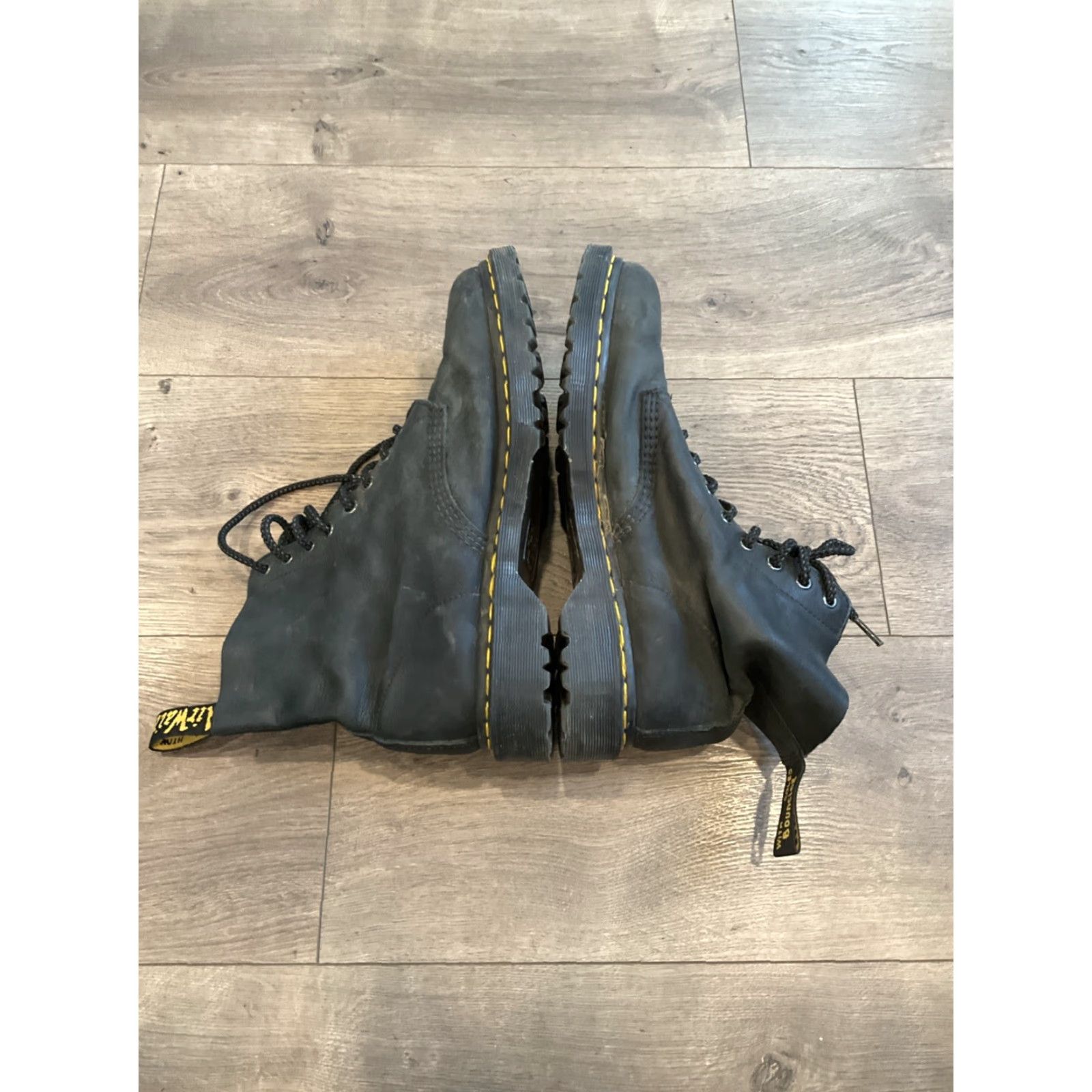 Dr. Martens Dr. Martens Pascal Boot Men’s 10 Black Leather Combat 8-eye Slip Resistant Casual Workwear 90s Grunge Punk Mens Size US 10 / IT 40 - 5 Thumbnail