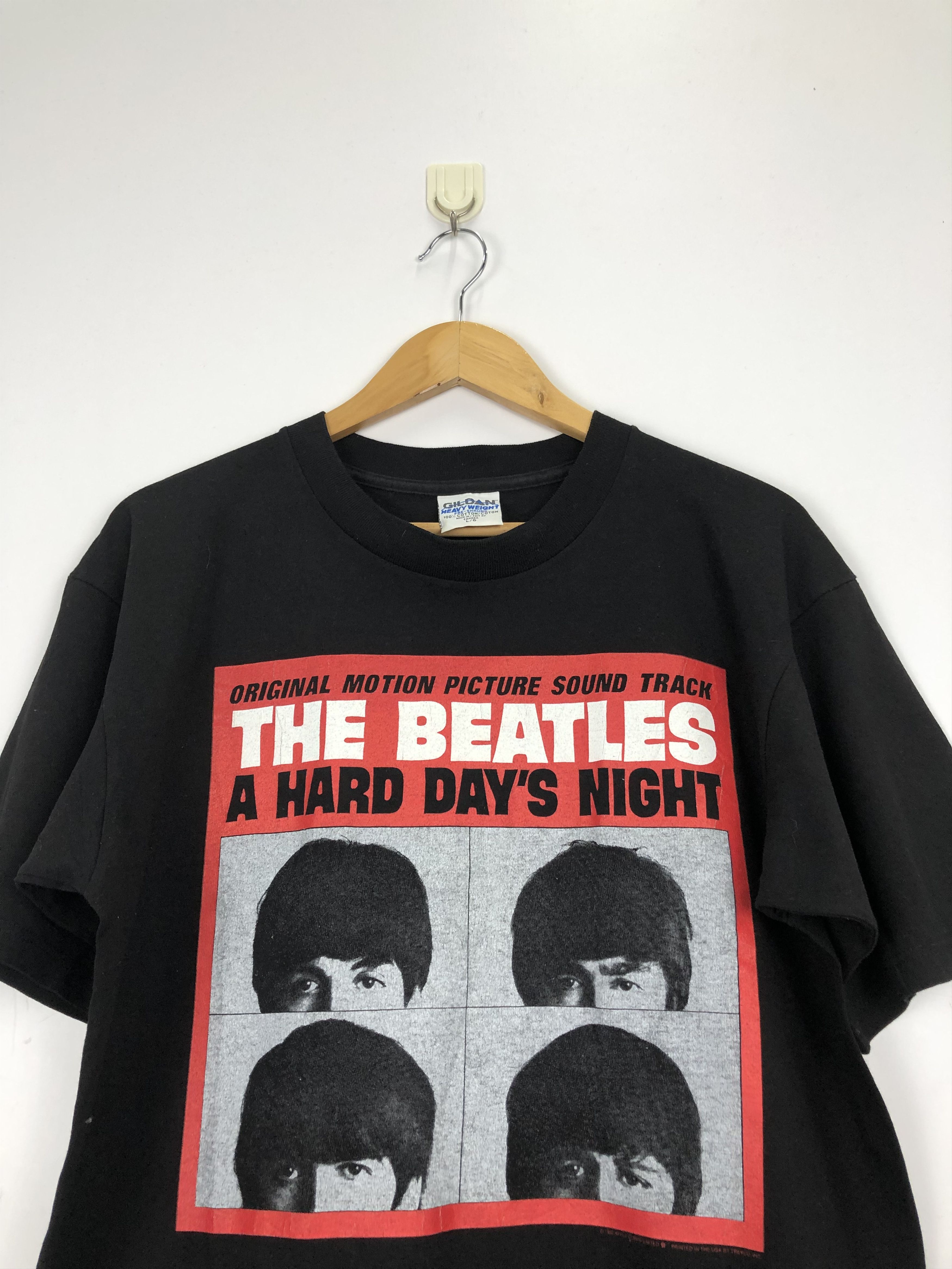 Band Tees × Vintage Vintage 90s The Beatles A Hard Days Night Band Tee TA0001 Size US L / EU 52-54 / 3 - 2 Thumbnail