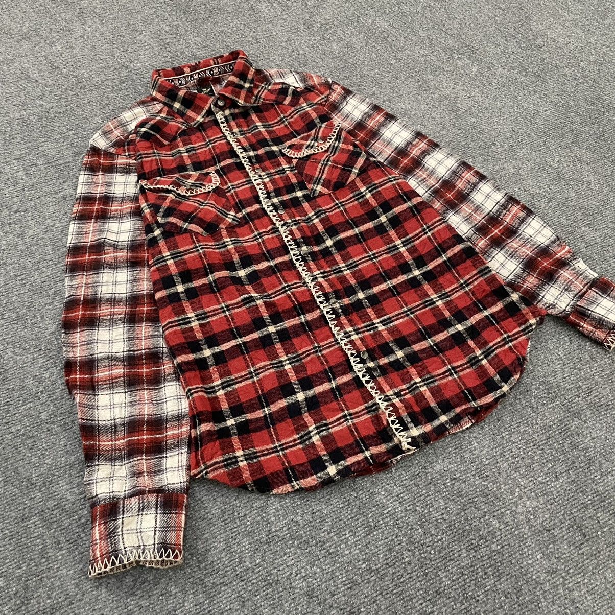 semanticdesign Semantic Design Patchwork Plaid Flannel Western Shirt Size US M / EU 48-50 / 2 - 2 Thumbnail