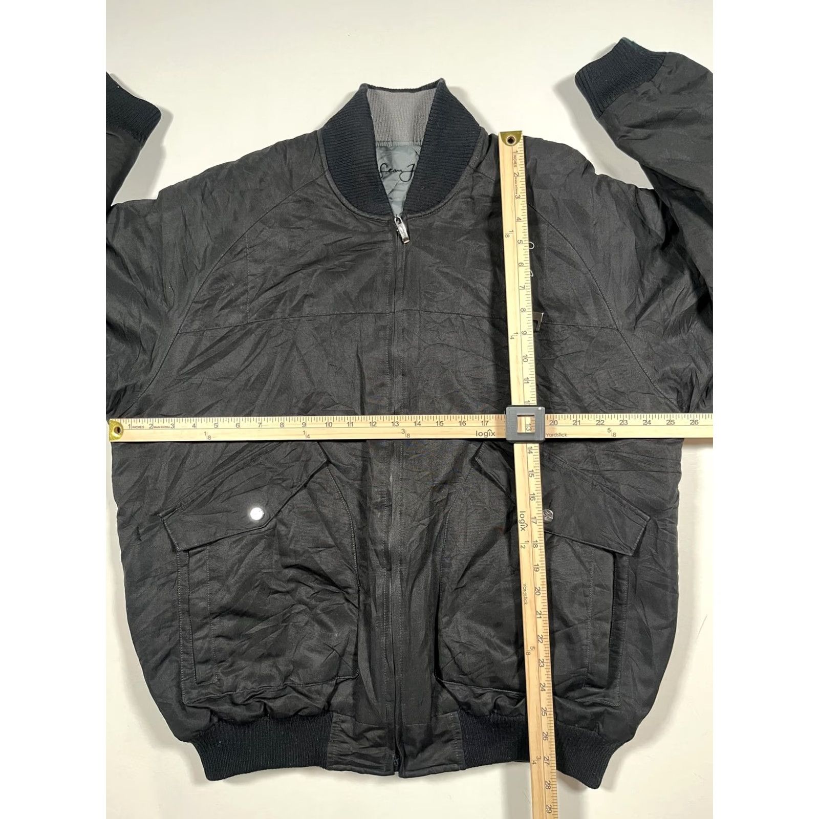 Sean John Sean John Jacket Mens L Gray Reversible Quilted Bomber Insulated Hip Hop Zip Front Full Zip Pockets Stand-Up Collar Casual Winter Size US L / EU 52-54 / 3 - 7 Thumbnail
