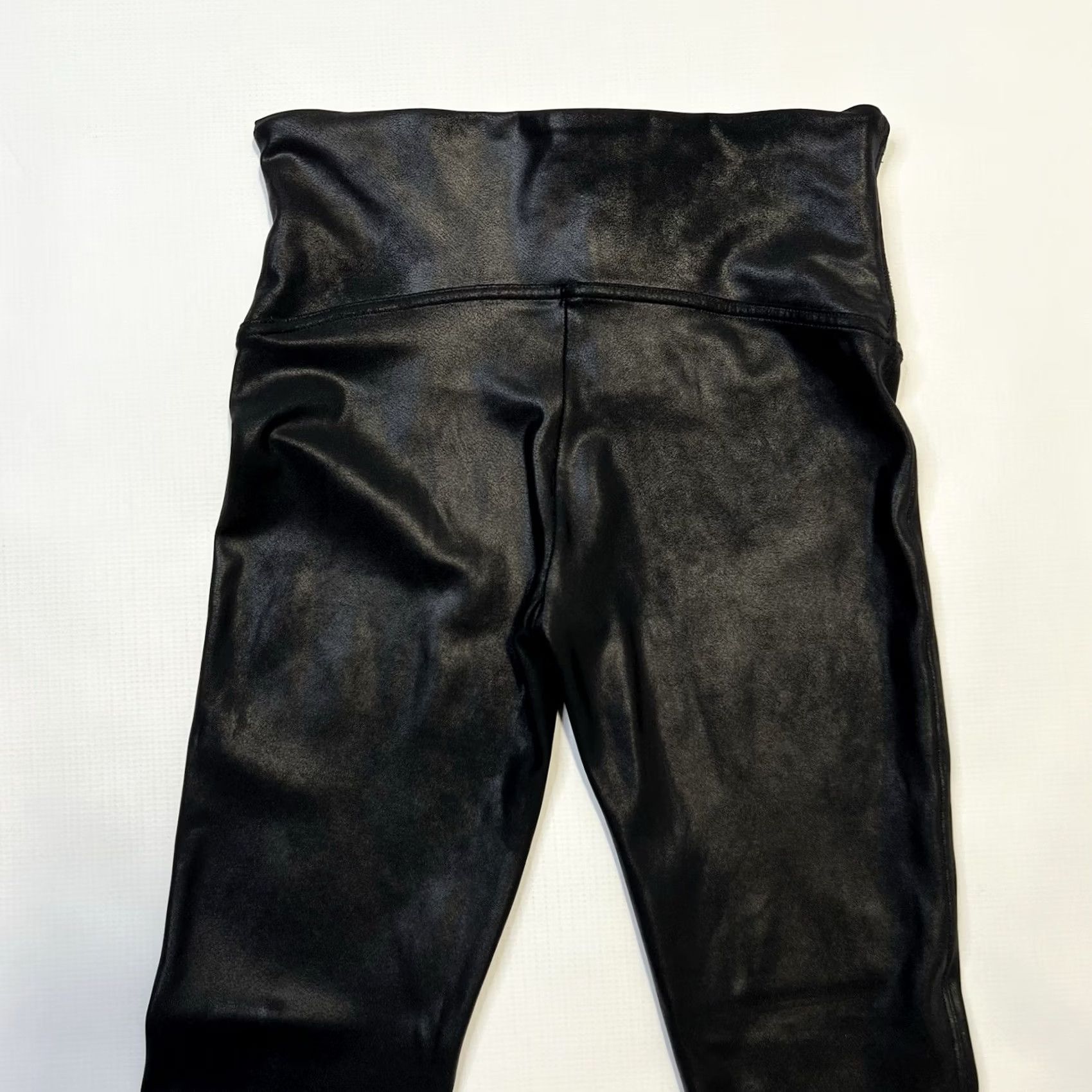 Spanx SPANX Faux Leather Leggings Women's Black Shiny Shaping Pants Large L Size 36" / US 14 / IT 50 - 2 Thumbnail