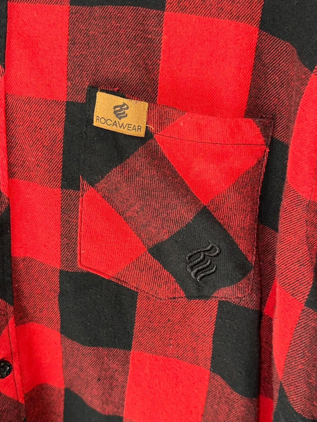 Rocawear Rocawear Flannel Hoodie XL Red Black Plaid Size US XL / EU 56 / 4 - 3 Thumbnail