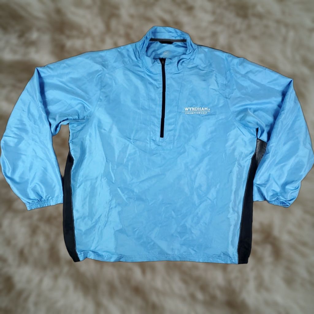 Vintage Zero Restriction Jacket Mens Large Blue 1/4 Zip Up Pullover Windbreaker Size US L / EU 52-54 / 3 - 1 Thumbnail