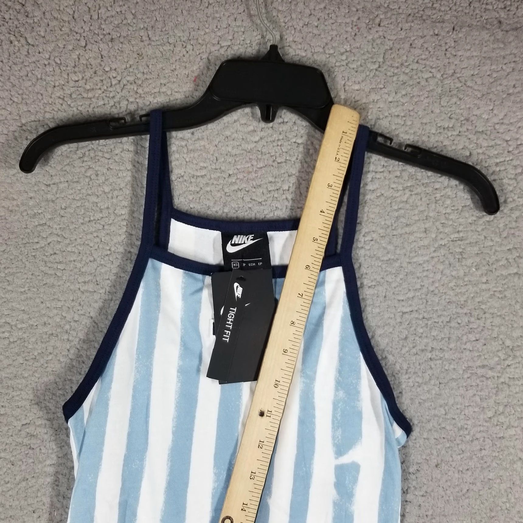 Nike Nike Dress Womens XS Blue White Striped Tank Bodycon Midi DM7995-436 Size XS / US 0-2 / IT 36-38 - 3 Thumbnail