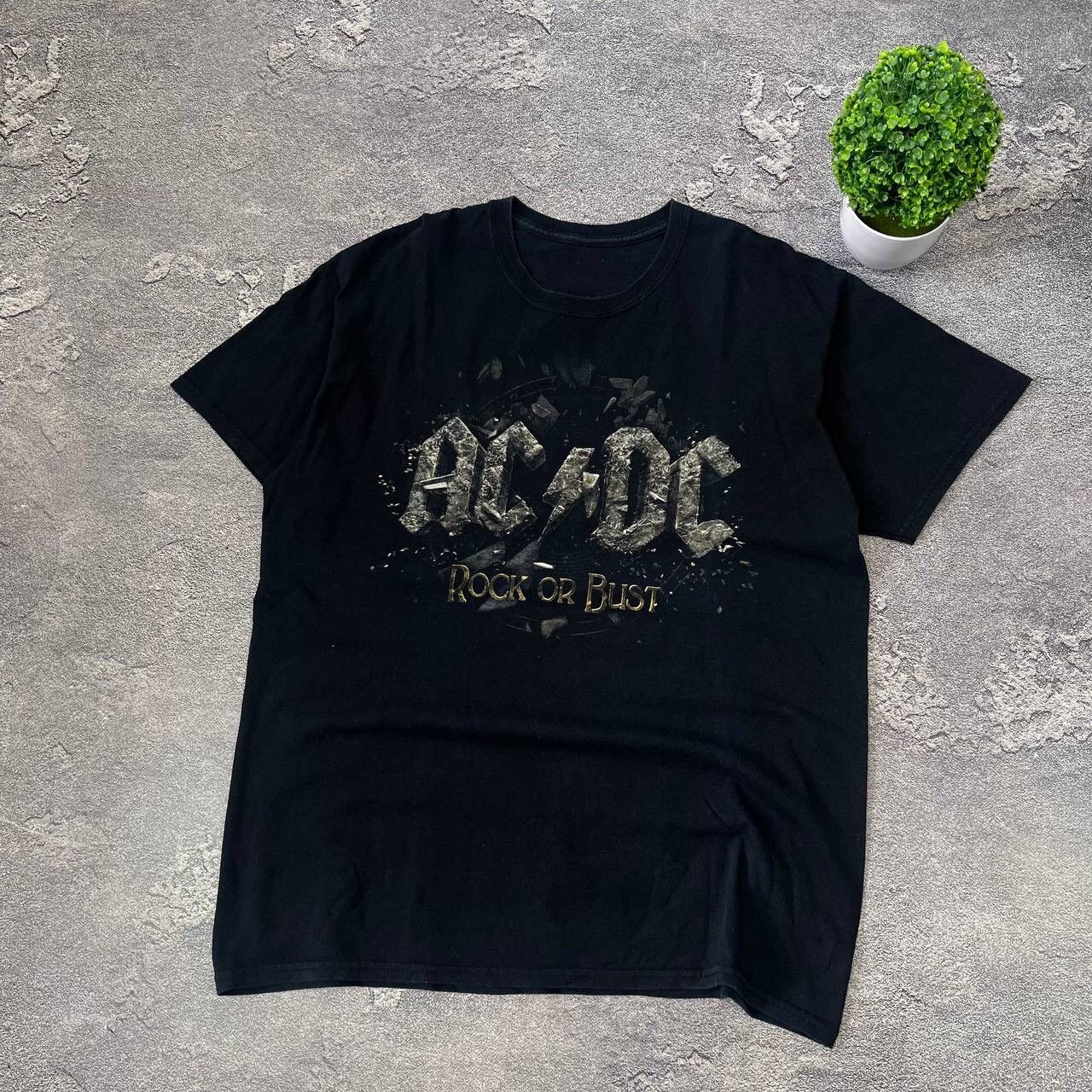 Vintage Vintage 90s AC/DC Men's Rock T-Shirt Rock of Bust Cotton Size US L / EU 52-54 / 3 - 8 Thumbnail