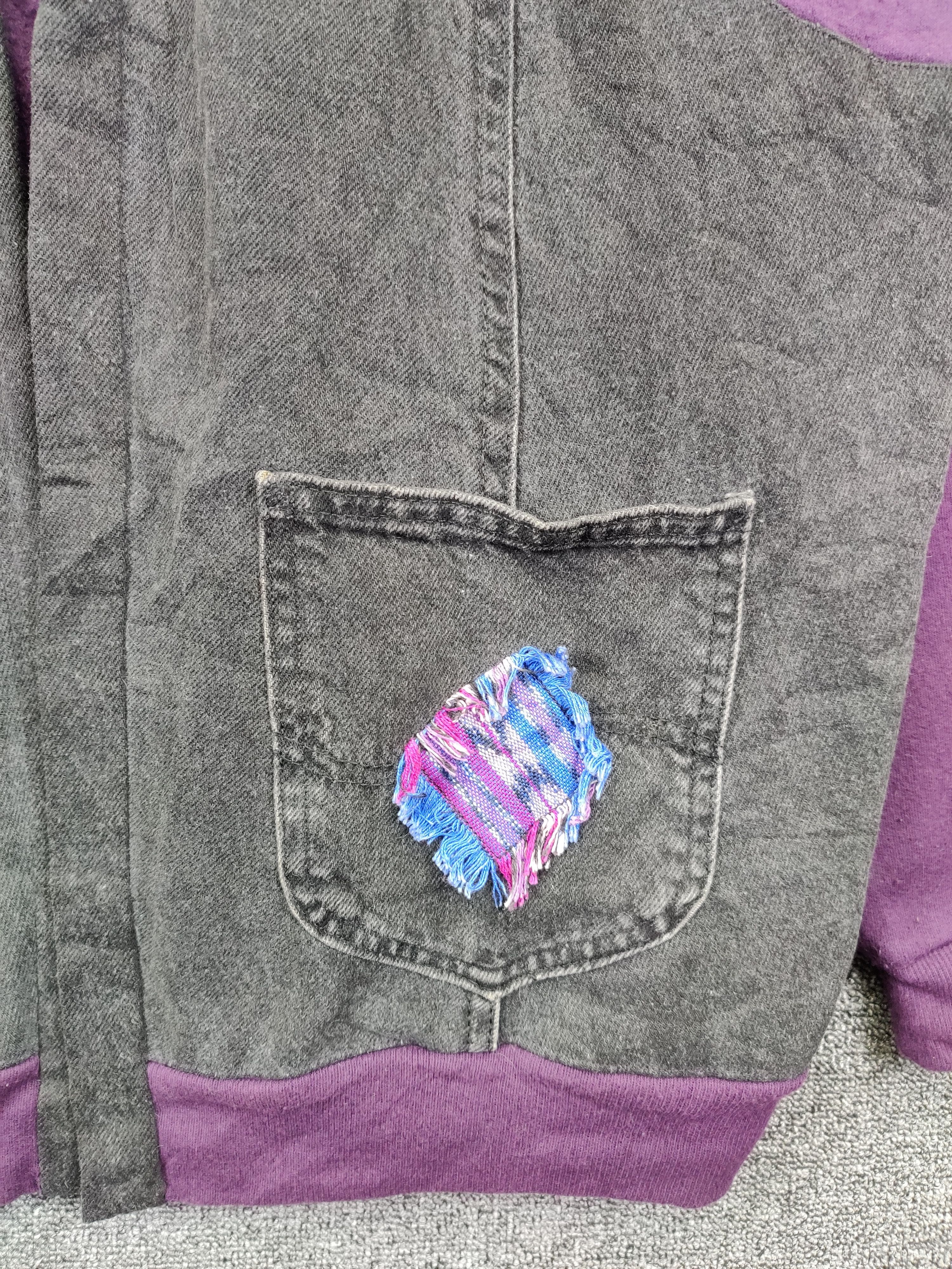 The Unbranded Brand Vintage Sashiko Denim Cardigan Jacket Nice Design Size US XL / EU 56 / 4 - 5 Thumbnail