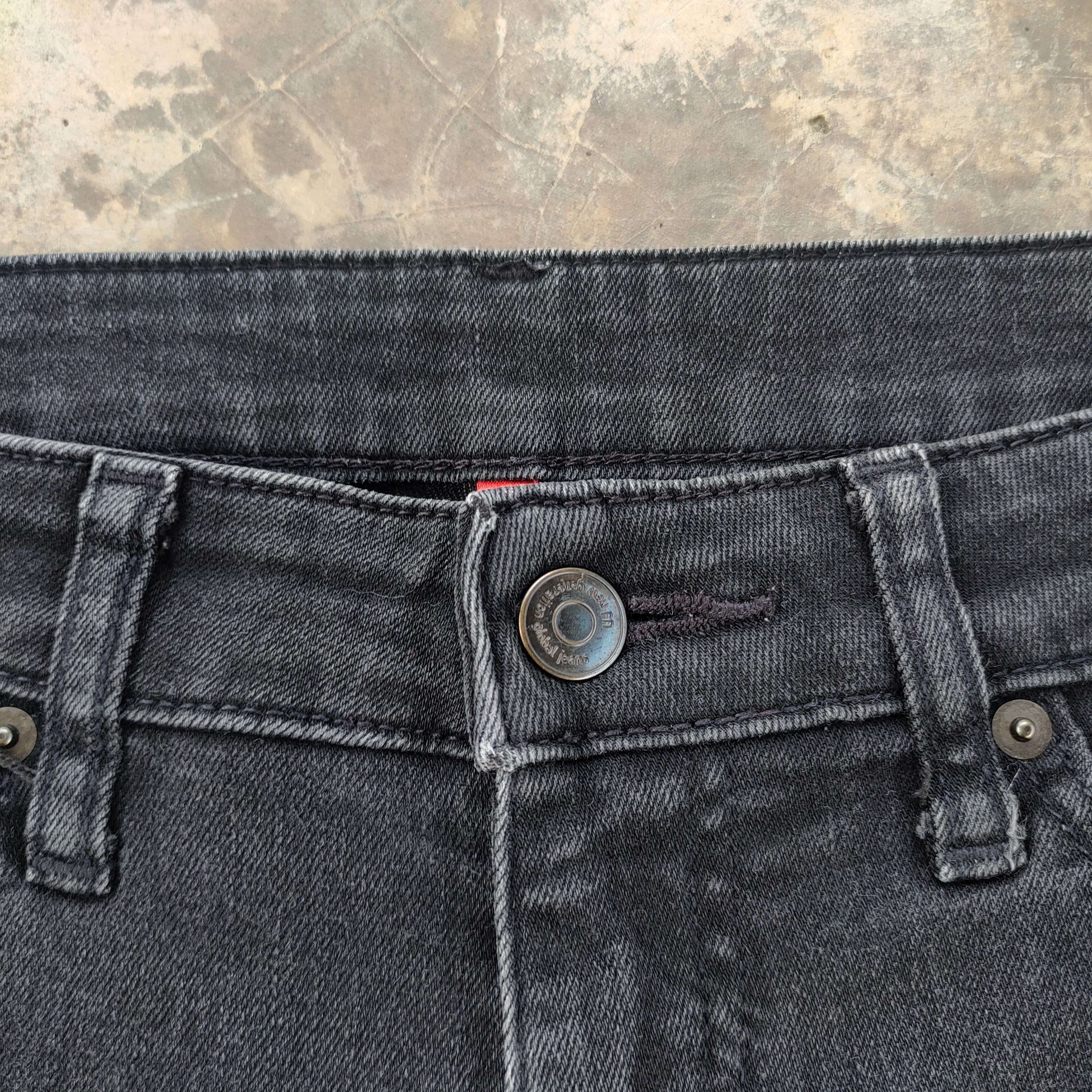 Japanese Brand Vintage japanese skinny faded Black jeans denim pants Size US 29 - 4 Thumbnail