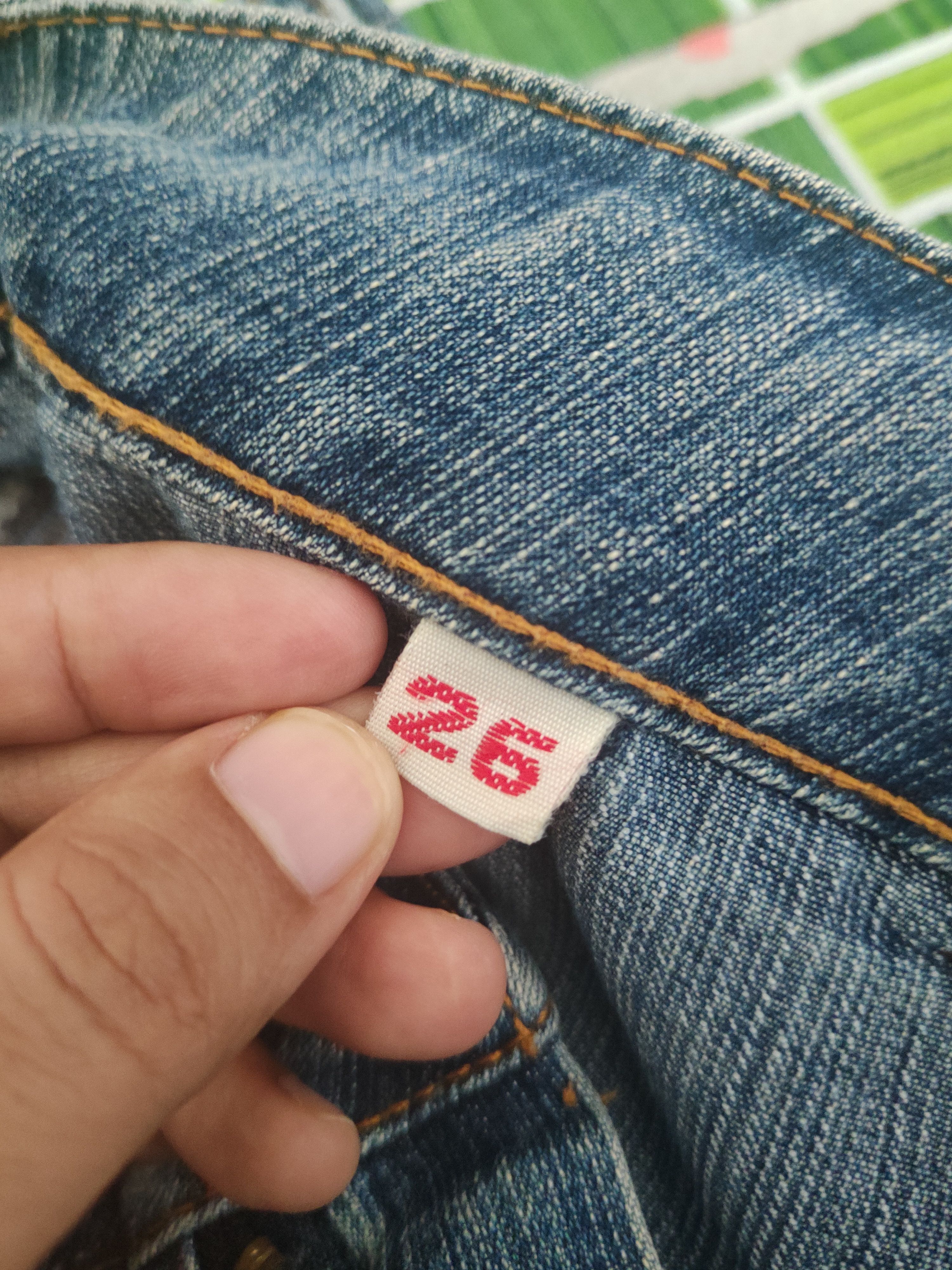 Japanese Brand DL Haphazard Blue Distressed Ripped Denim Jeans #2043 Size US 26 / EU 42 - 14 Thumbnail