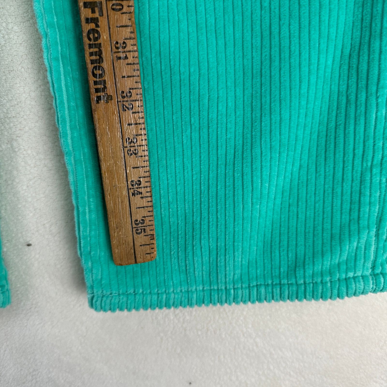 Levi's LEVI'S WOMEN'S RIBCAGE 26X27 TURQUOIS BLUE CORDUROY STRAIGHT Size 26" / US 2 / IT 38 - 4 Thumbnail
