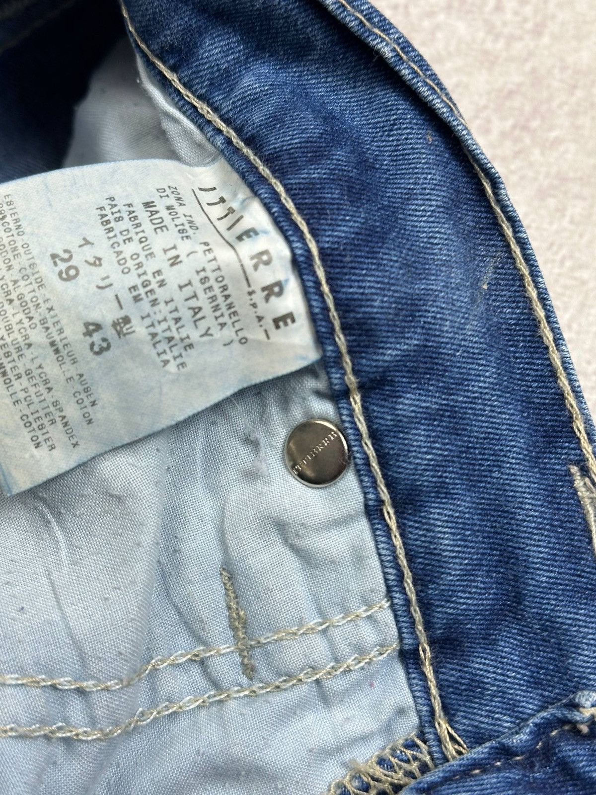 Versace Vintage Versace Medusa Blue Jeans Rare 29 Y2K Size US 29 - 7 Thumbnail