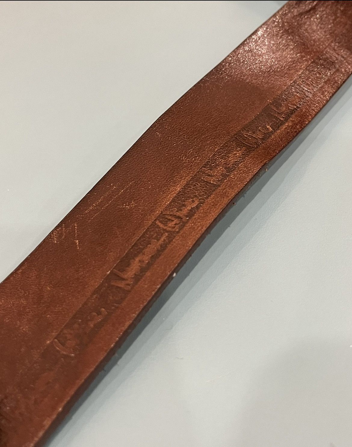 Japanese Brand Vintage Number Nine Leather Belt Size 32 - 2 Thumbnail