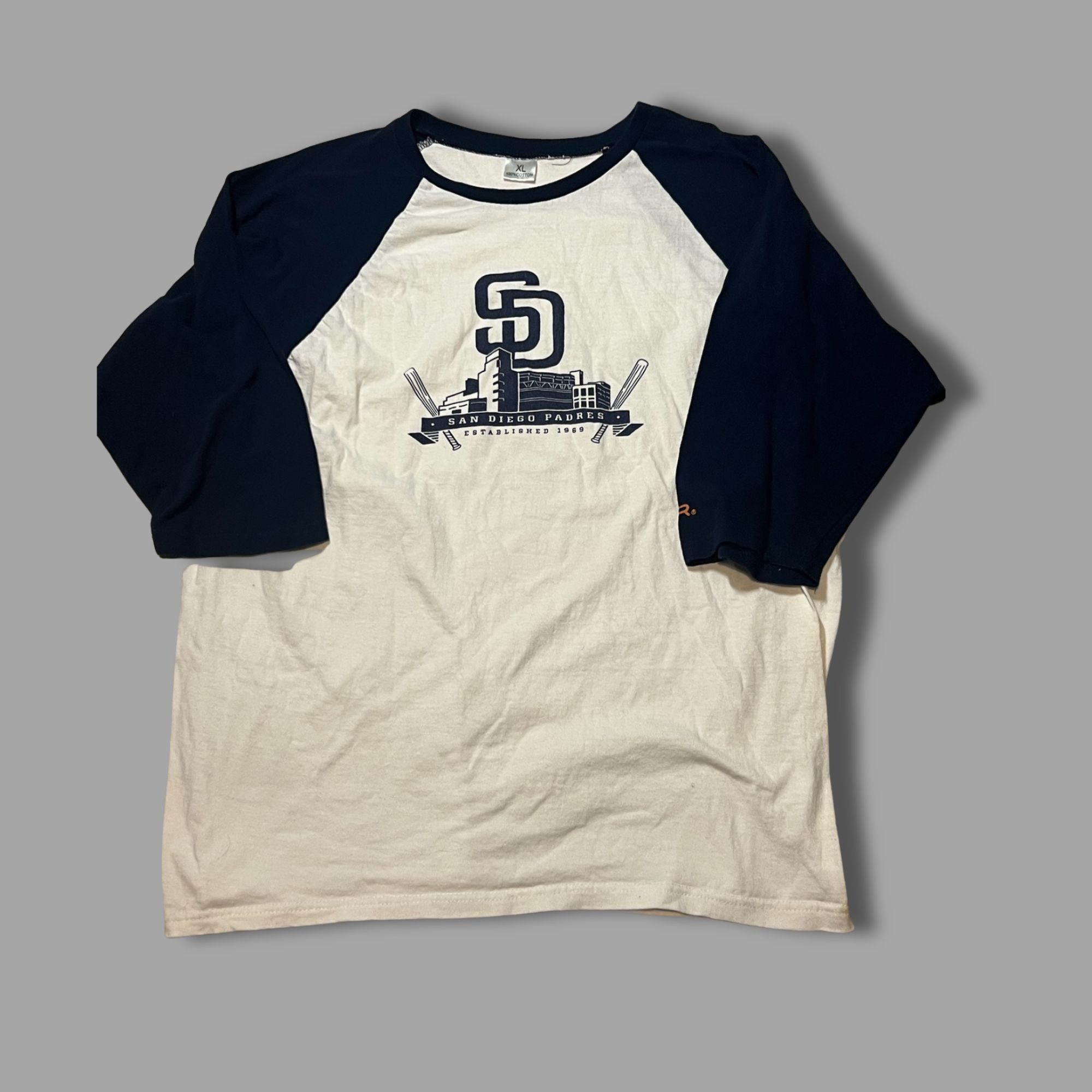 Other San Diego Padres Raglan Tee XL Navy & White Baseball Style 1 Size US XL / EU 56 / 4 - 2 Thumbnail