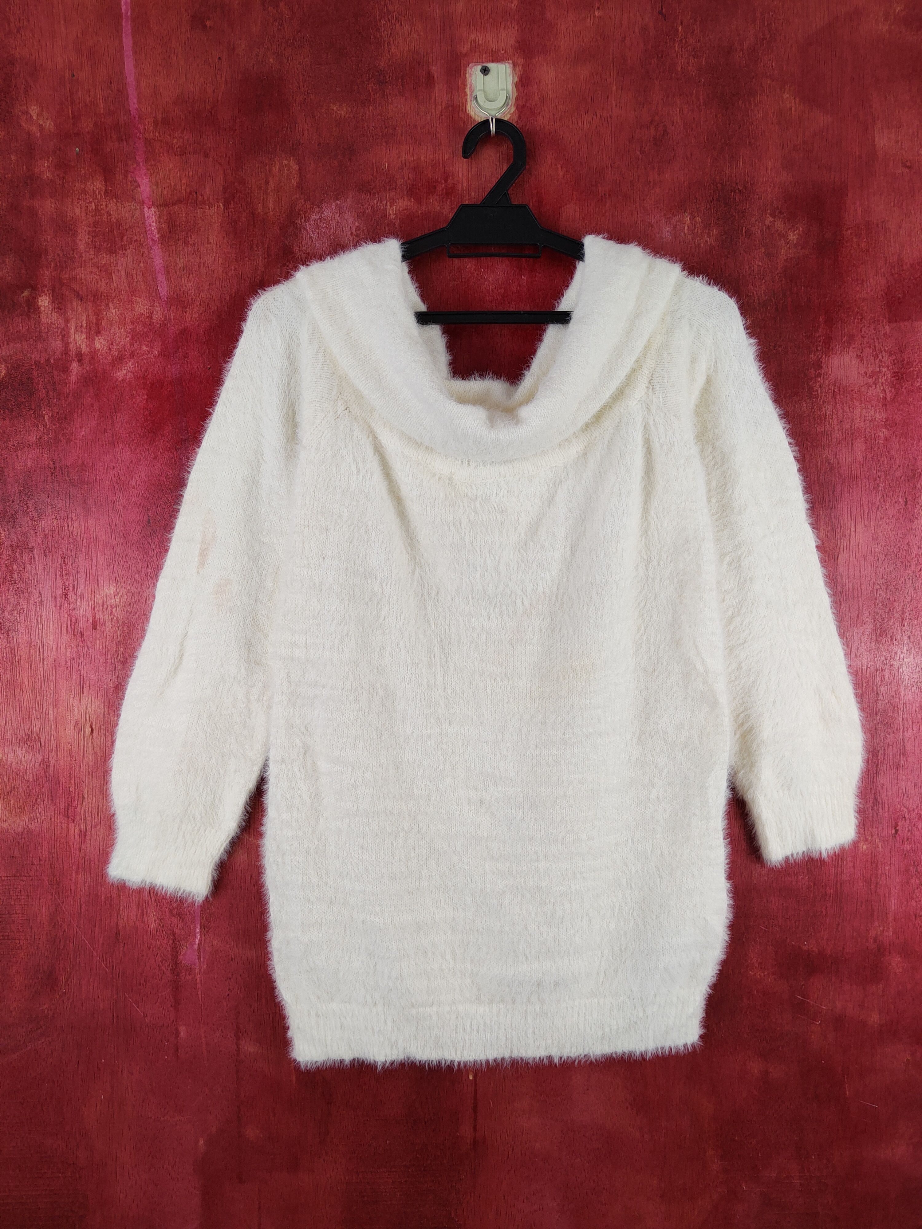 Homespun Knitwear Forever 21 Ivory Shag Shaggy Fur Mohair Knitwear #S2032 Size M / US 6-8 / IT 42-44 - 1 Thumbnail