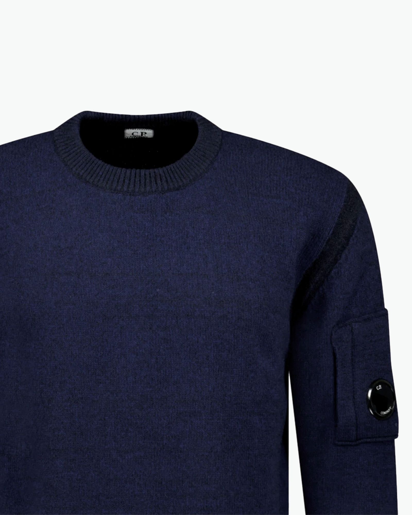 C.P. Company CP Company Fleece Knit Crewneck Lens - Estate Navy Blue Size US M / EU 48-50 / 2 - 7 Thumbnail