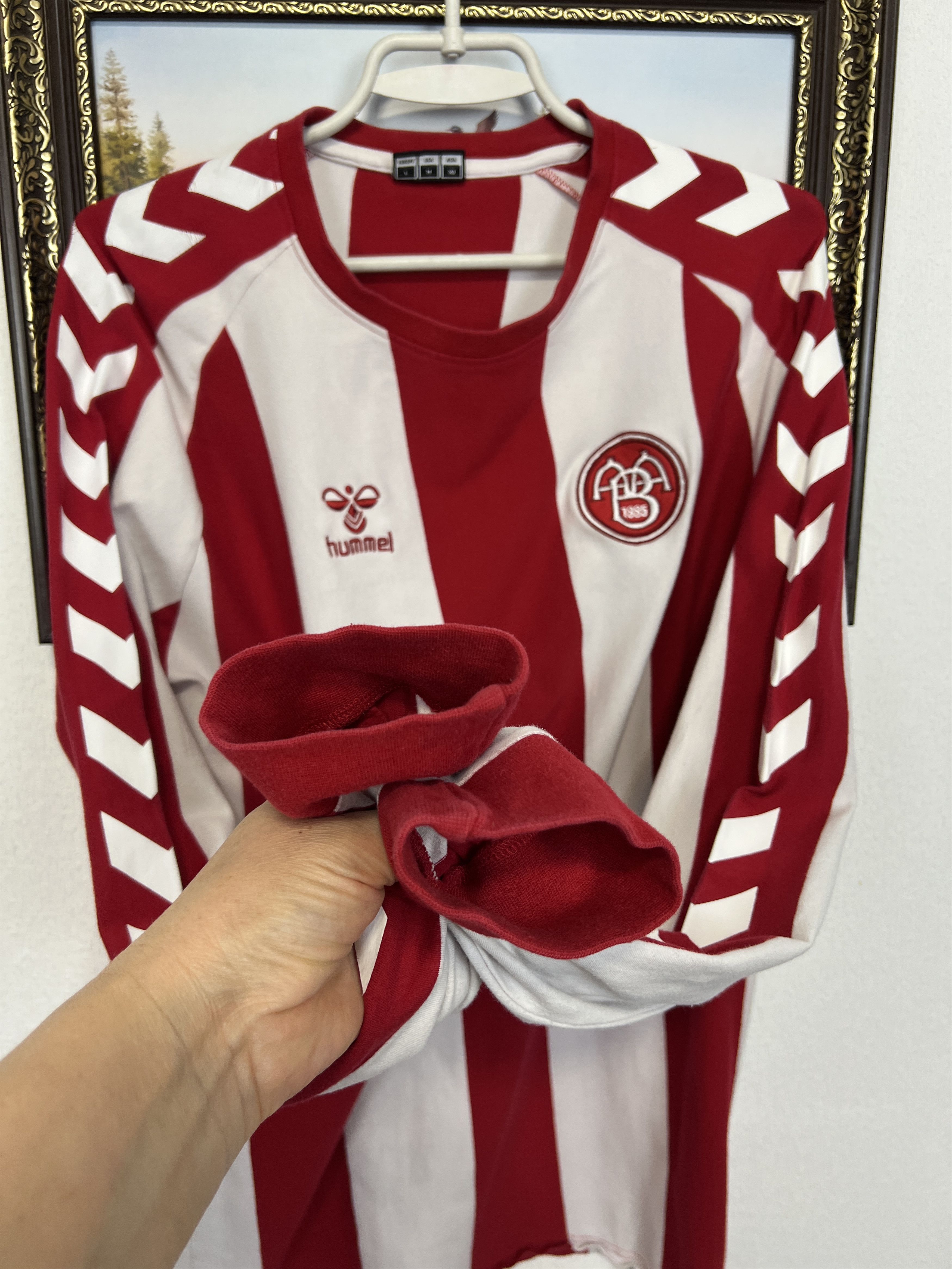 Hummel Aalborg BK Football Shirt Soccer Long Sleeve Jersey Trikot Size US M / EU 48-50 / 2 - 6 Thumbnail