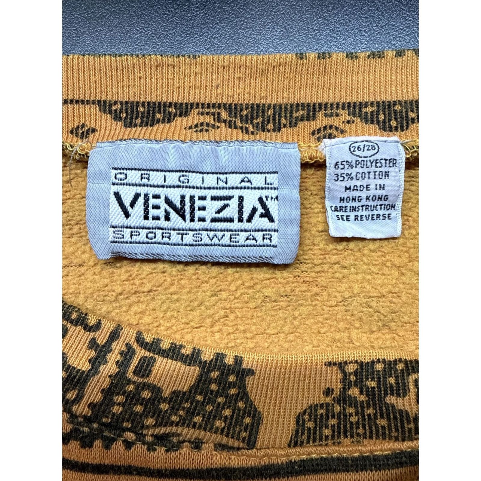 Gloverall VINTAGE Venezia Sportswear Sweatshirt Women’s 3XL All Over Print Crewneck 90s Orange Size XXL / US 16-18 / IT 52-54 - 4 Thumbnail