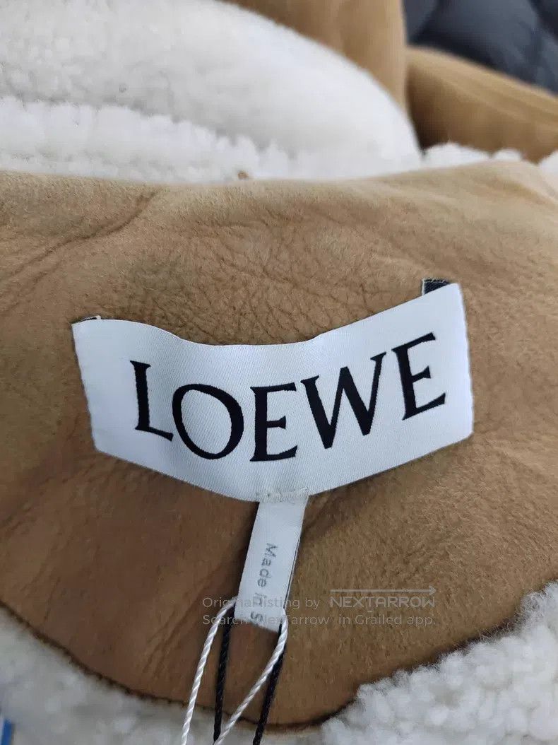 Loewe Loewe Brown Hooded Faux Fur and Leather Jacket Size S / US 4 / IT 40 - 3 Thumbnail