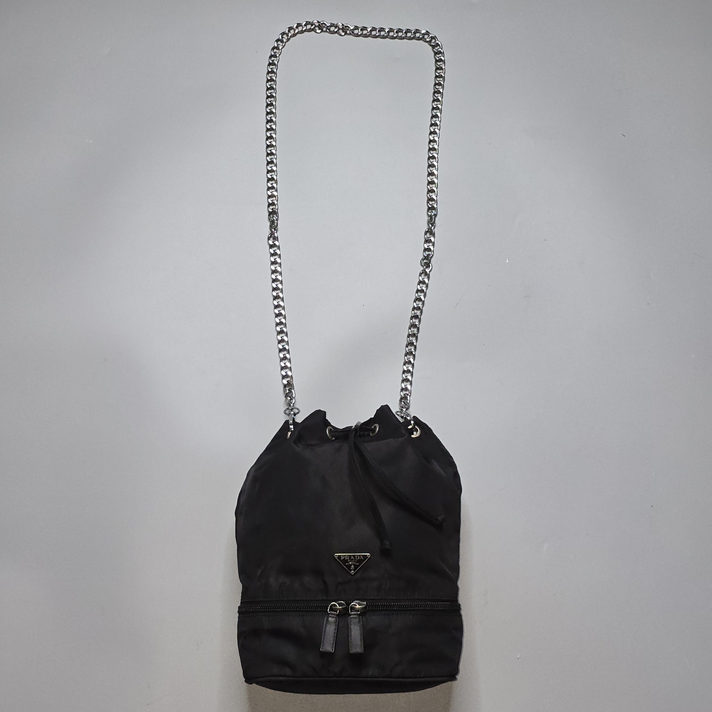 Prada Prada - Vela Nero Bucket Bag - Small Size ONE SIZE - 1 Thumbnail