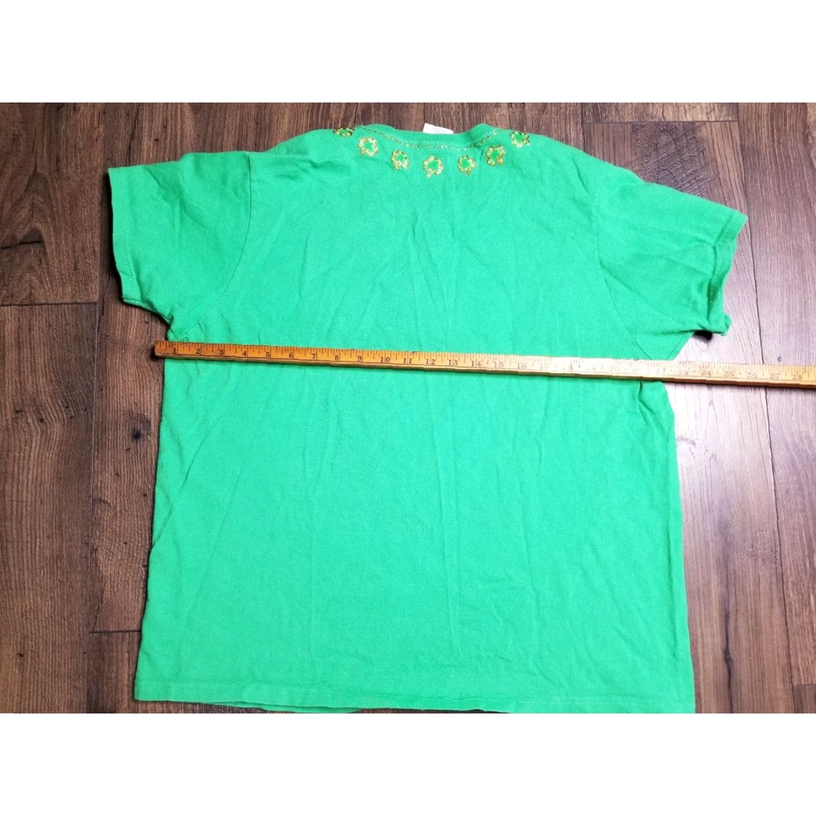 Hanes VINTAGE Hanes Her Way 90s Shamrock T Shirt Green St. Patrick's Day Womens Large Relaxed Fit Size L / US 10 / IT 46 - 2 Thumbnail