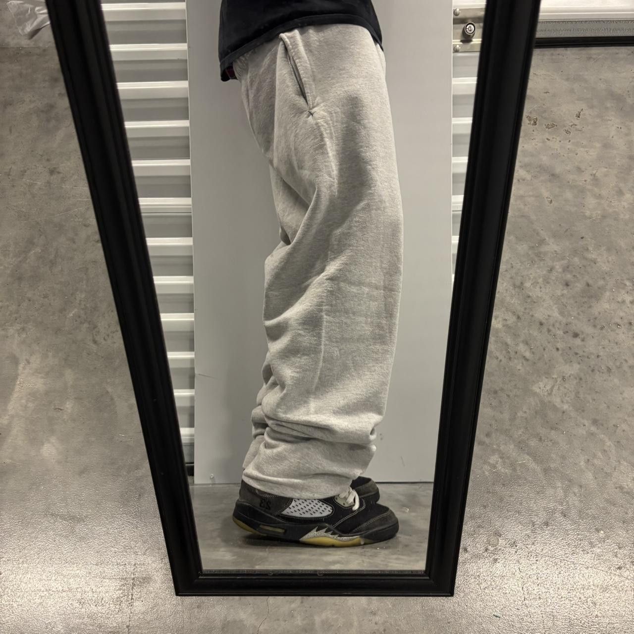Japanese Brand × Vintage Crazy Vintage Y2K/2000s Baggy Light Grey Streetwear Essential Sweatpants! Size US 34 / EU 50 - 2 Thumbnail