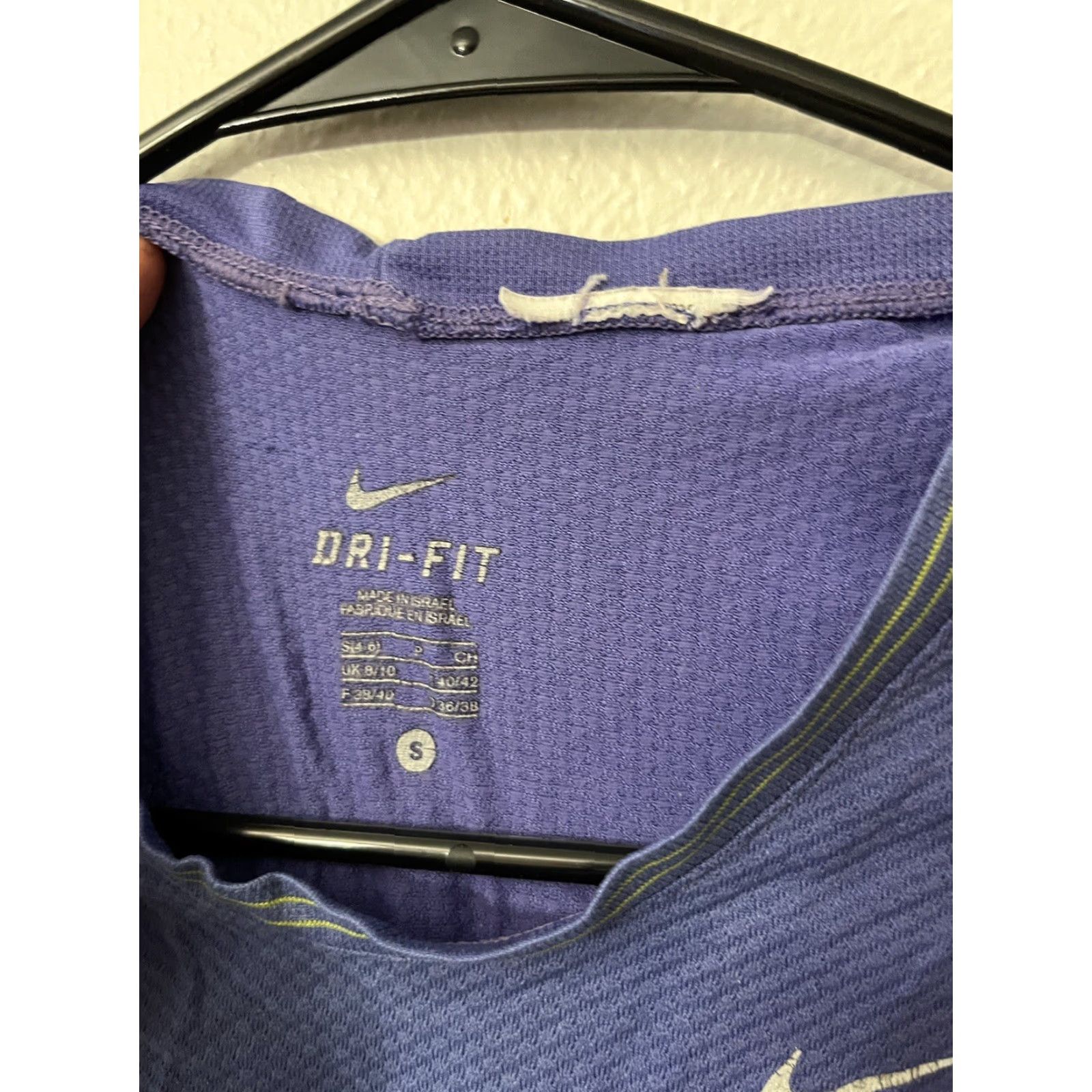 Nike Nike Dri-FIT Women's Blue High Neck Muscle Tank Size S Activewear Size ONE SIZE - 2 Thumbnail
