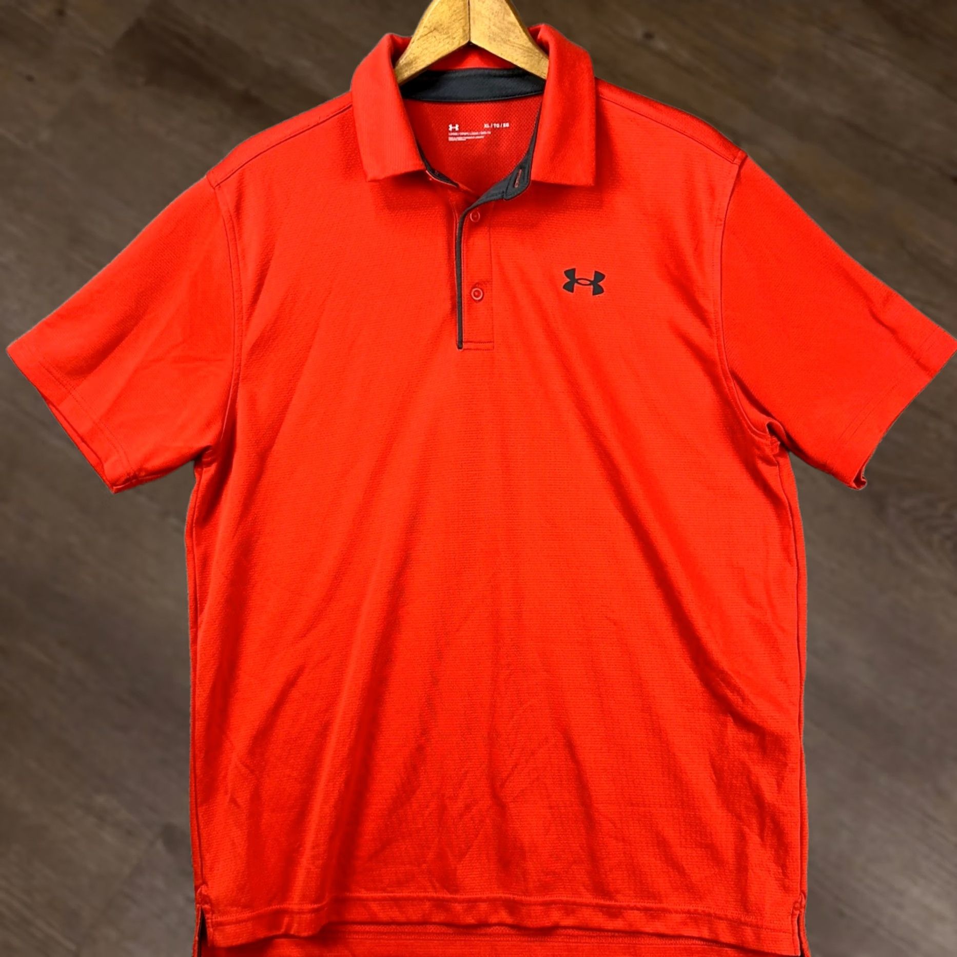 Under Armour Under Armour Golf Polo Shirt Mens XL Orange Short Sleeve Athletic Logo Rugby Polo Size US XL / EU 56 / 4 - 1 Thumbnail