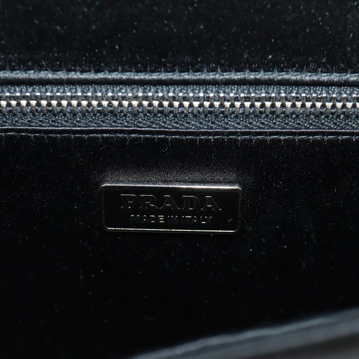 Prada Prada Chain Sequin Shoulder Bag Leather Black Size ONE SIZE - 8 Thumbnail