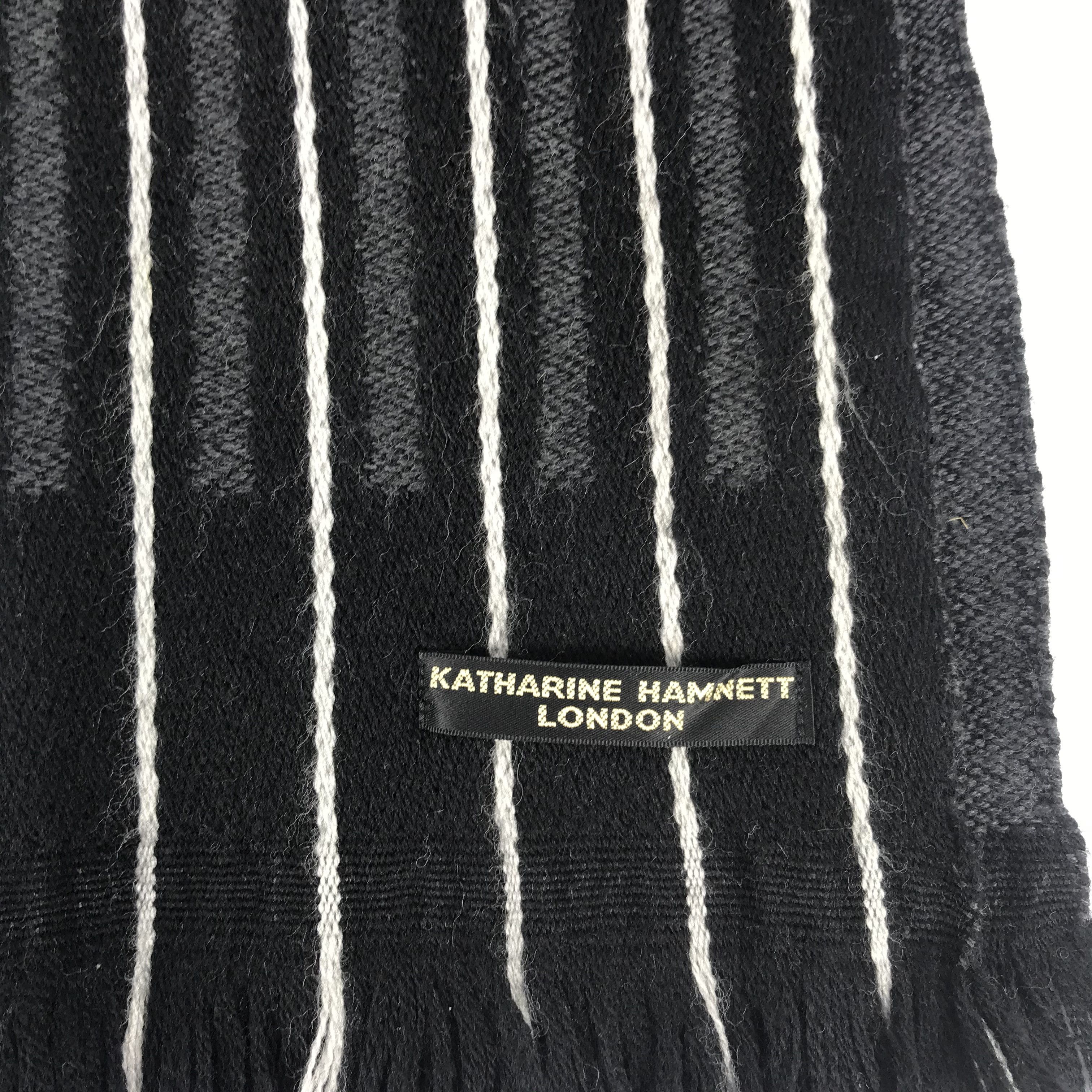 Katharine Hamnett London Vintage Katharine Hamnett Scarf Wool Cashmere Scarves Size ONE SIZE - 4 Thumbnail