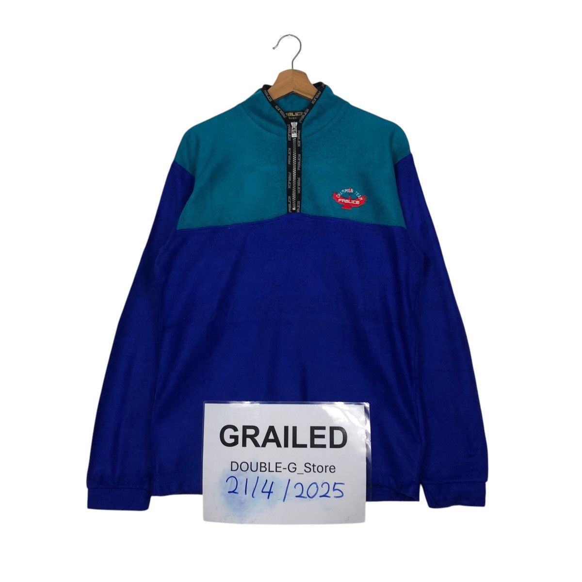 Japanese Brand × Vintage 📌Vintage Half Zipper Fleece Jacket Fablice Issey Miyake Size US L / EU 52-54 / 3 - 1 Thumbnail
